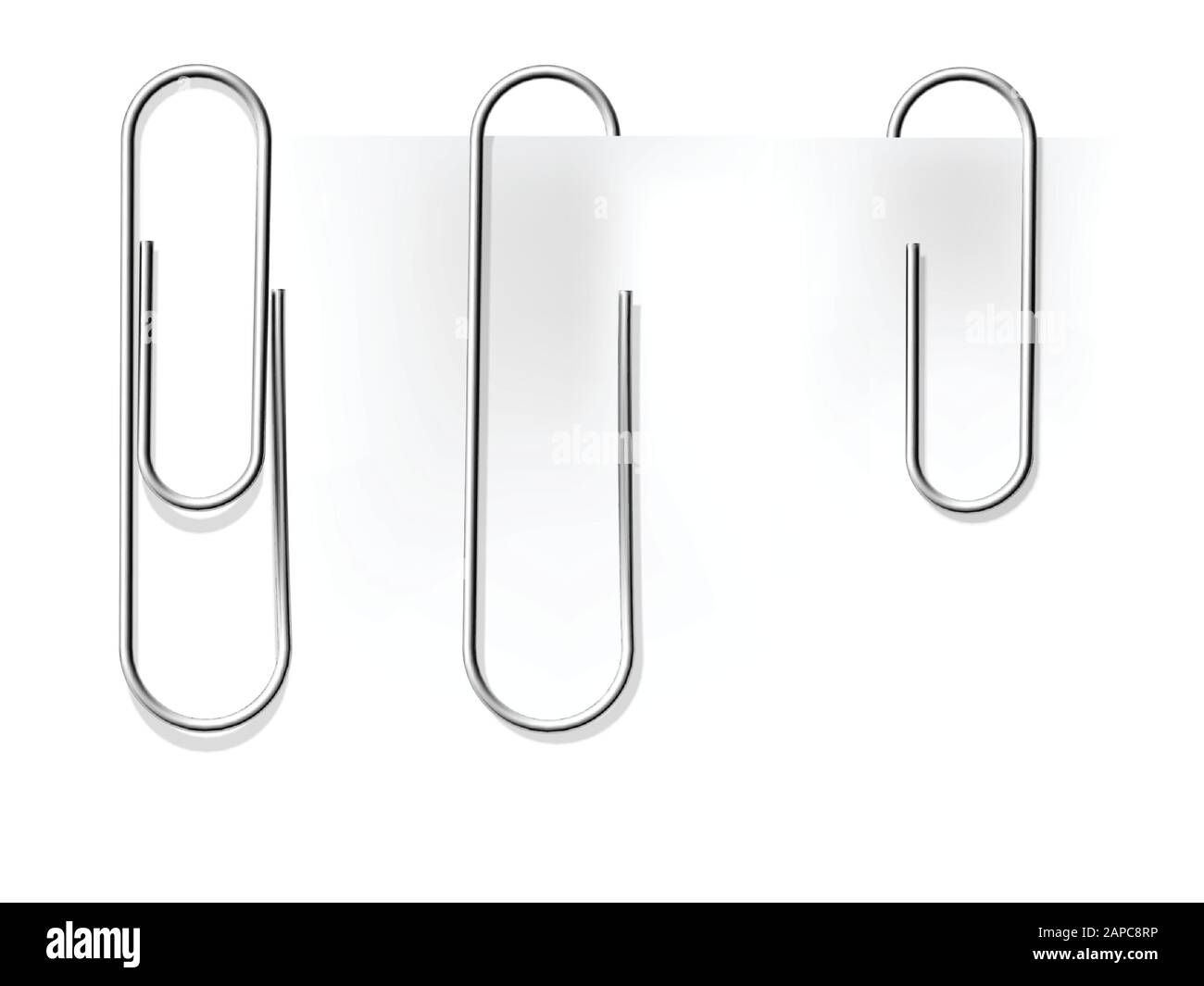 Realistic metal paper clips set. Vector set Stock Vector Image & Art Alamy