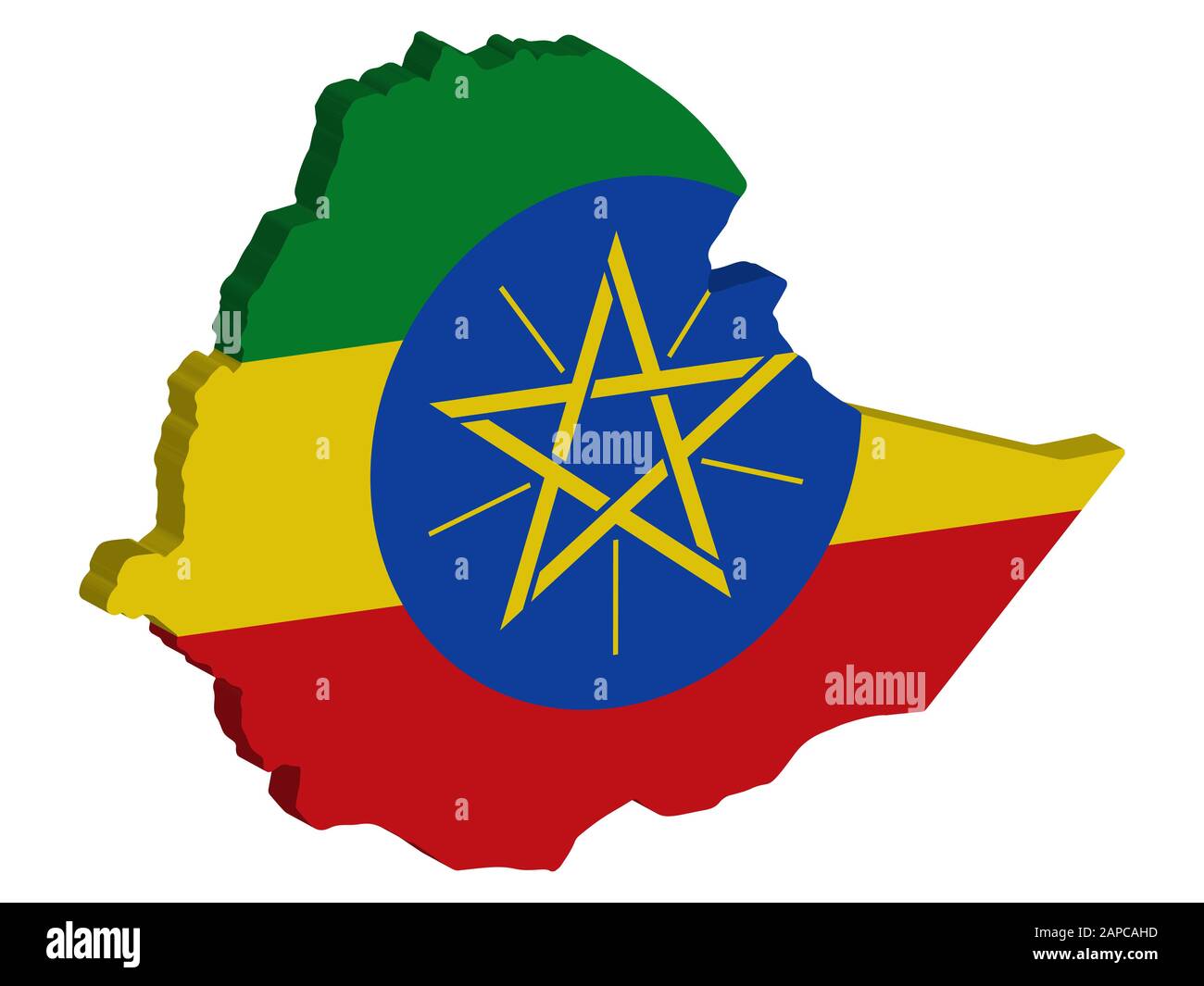 Ethiopia Map Shape and Flag' Men's Premium Tank Top
