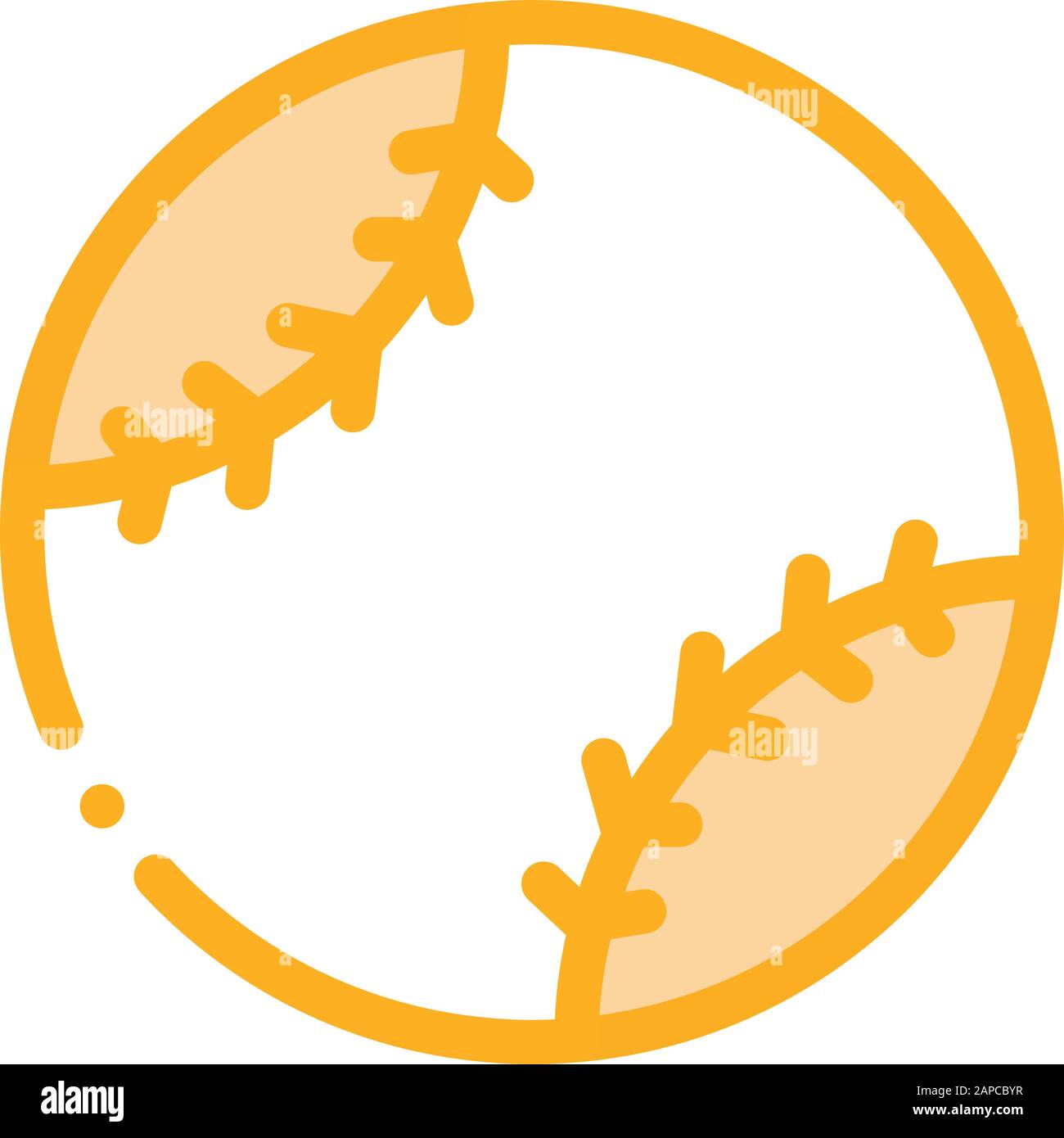 Baseball Ball Icon Vector Outline Illustration Stock Vector