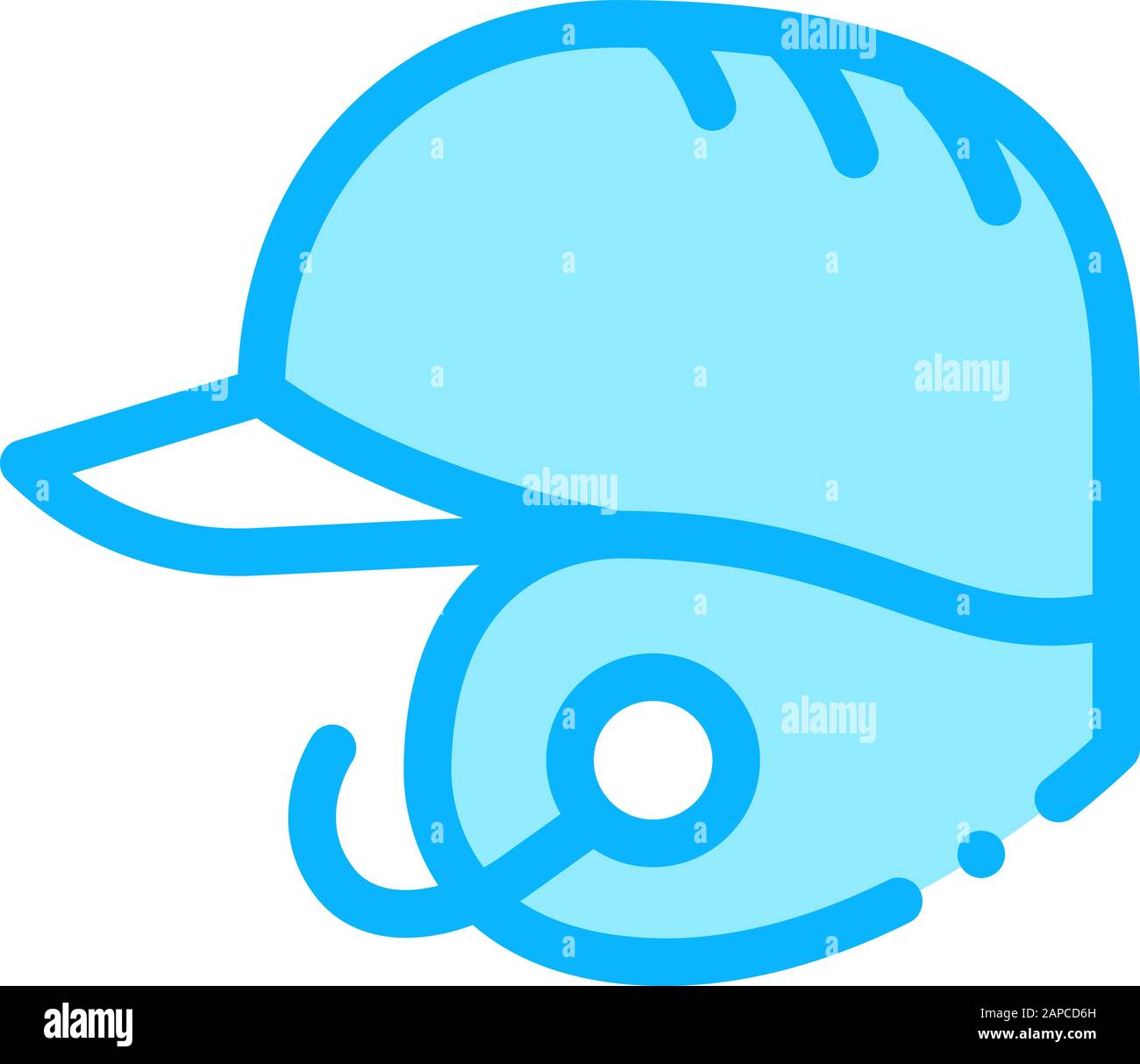 Baseball Helmet Icon Vector Outline Illustration Stock Vector Image ...