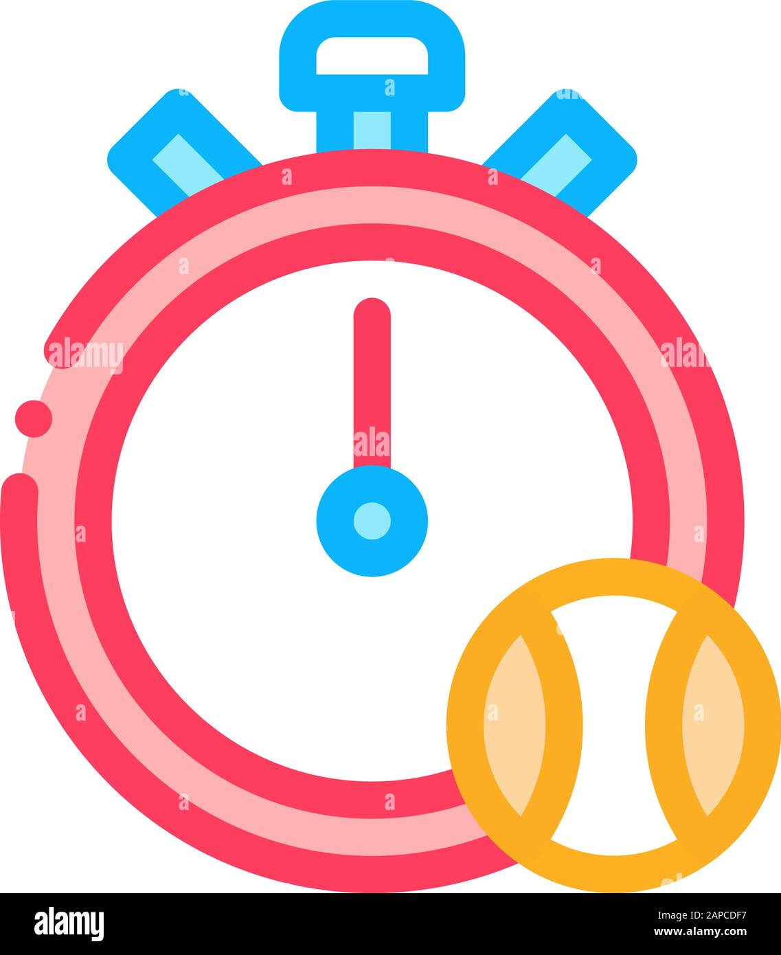 Stopwatch Ball Icon Vector Outline Illustration Stock Vector Image ...