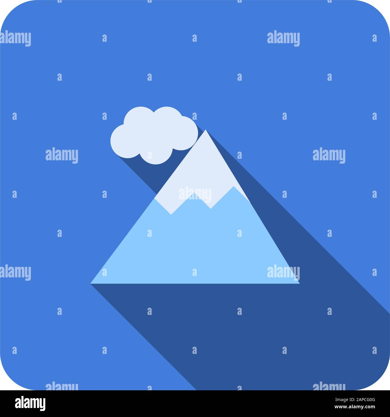 Mountain tourist flat icon with long shadow vector Stock Vector