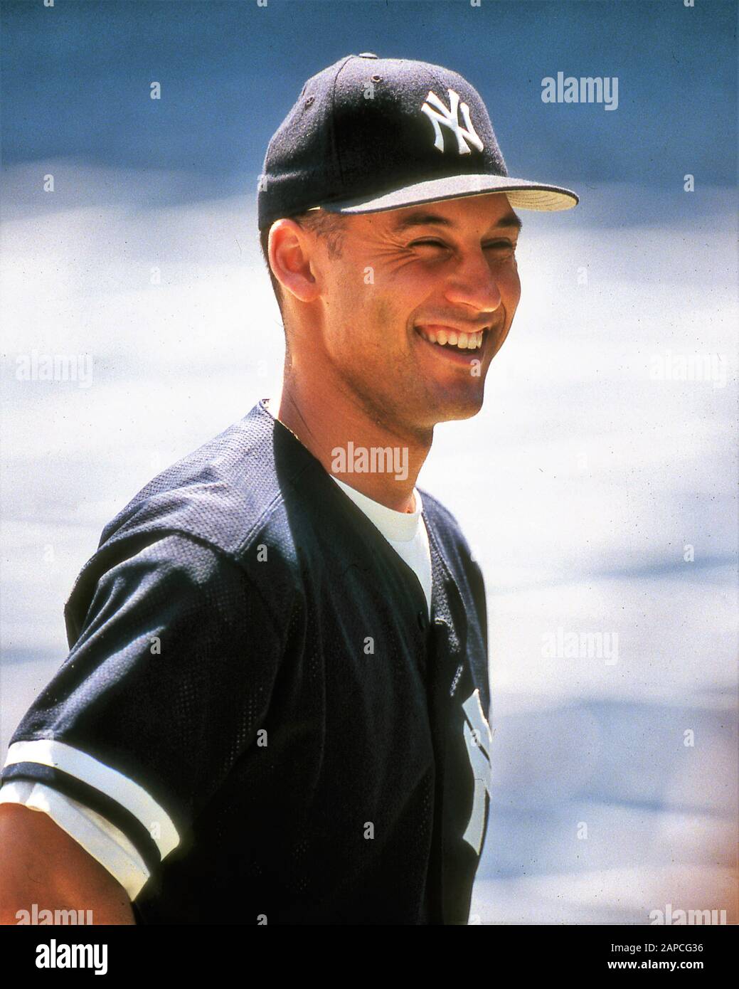 Derek Jeter spent his entire 20-year career in MLB with the New York Yankees. He was elected to the Baseball Hall of Fame as part of its class of 2020 Stock Photo