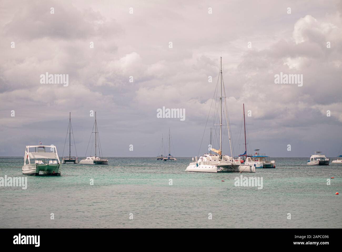 Boats in Bayahibe in Dominican Republic Stock Photo Alamy