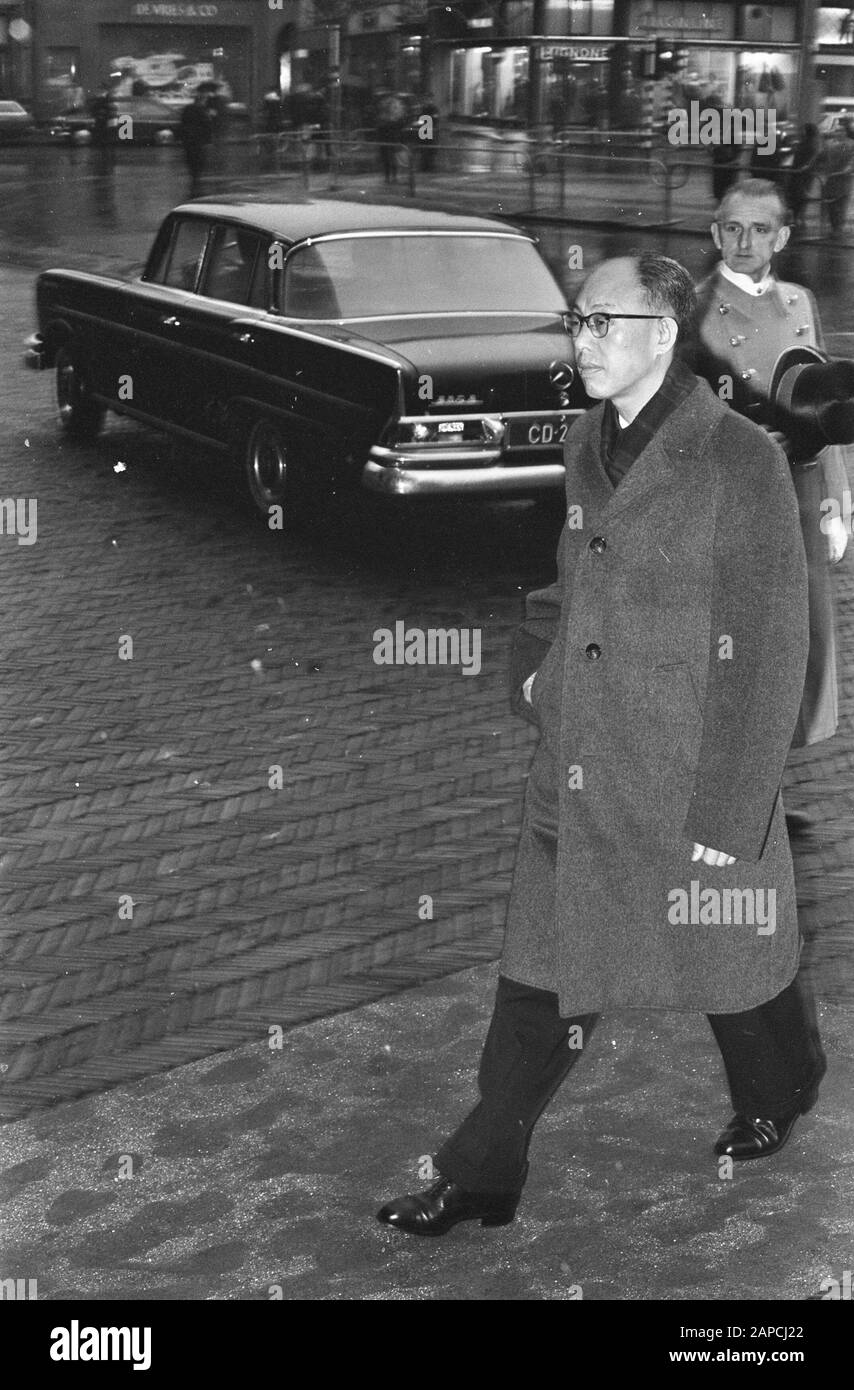 Queen Juliana and Prince Bernhard hold the traditional New Year's reception at the Palace on Dam Square Description: Arrival of the agent of the People's Republic of China, Liao Ho Shy Date: January 3, 1968 Location: Amsterdam, Noord-Holland Keywords: New Year receptions Personal name: Liao Ho Shy Stock Photo