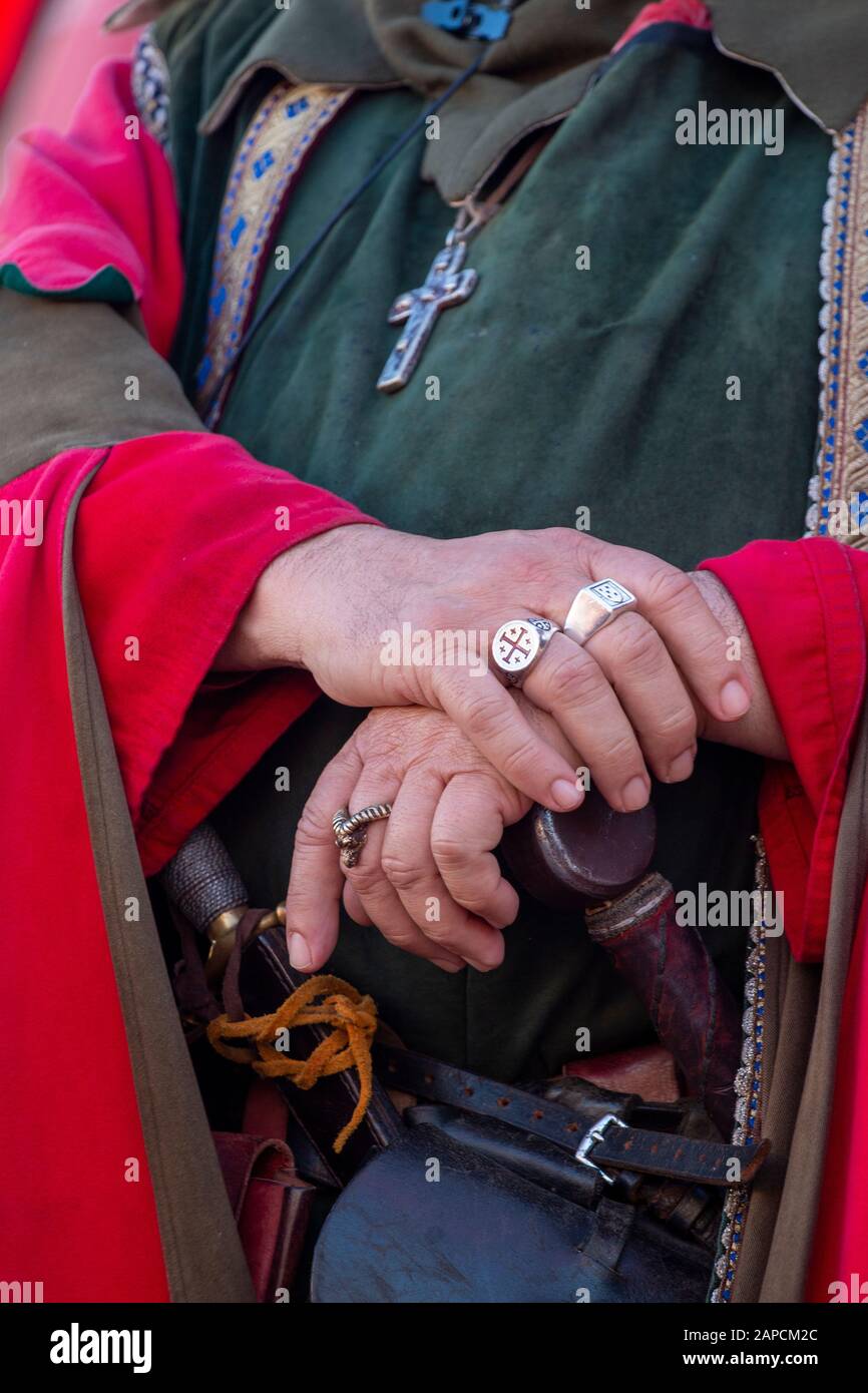 Medieval costume characters in Medieval fair event Stock Photo - Alamy