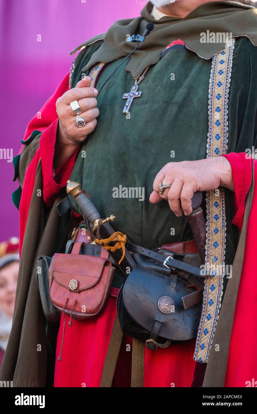 Medieval costume characters in Medieval fair event Stock Photo - Alamy