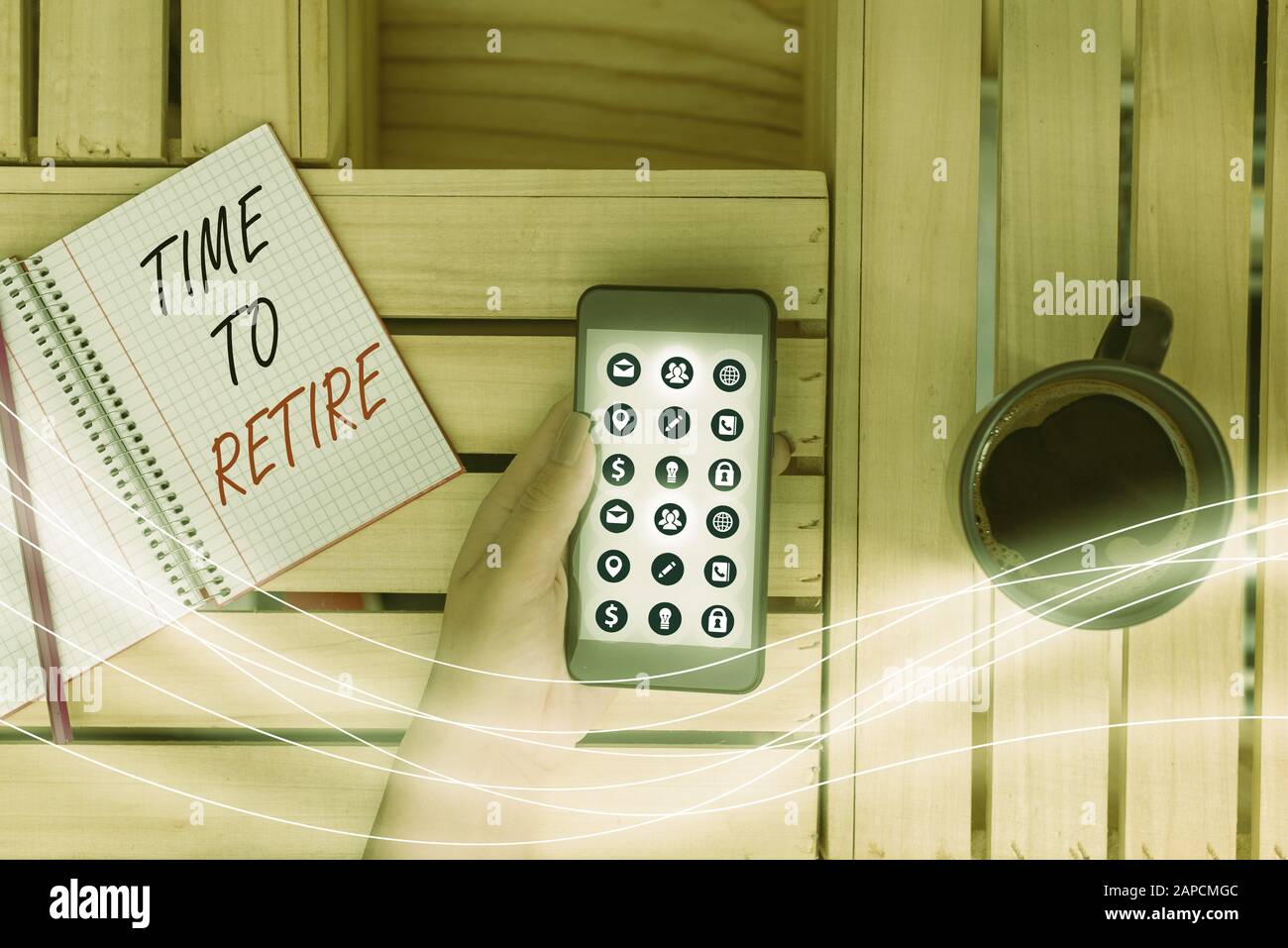 Writing note showing Time To Retire. Business concept for Take the  pensioner status stop working in elderly old enough Businessman in blue  suite stand Stock Photo - Alamy