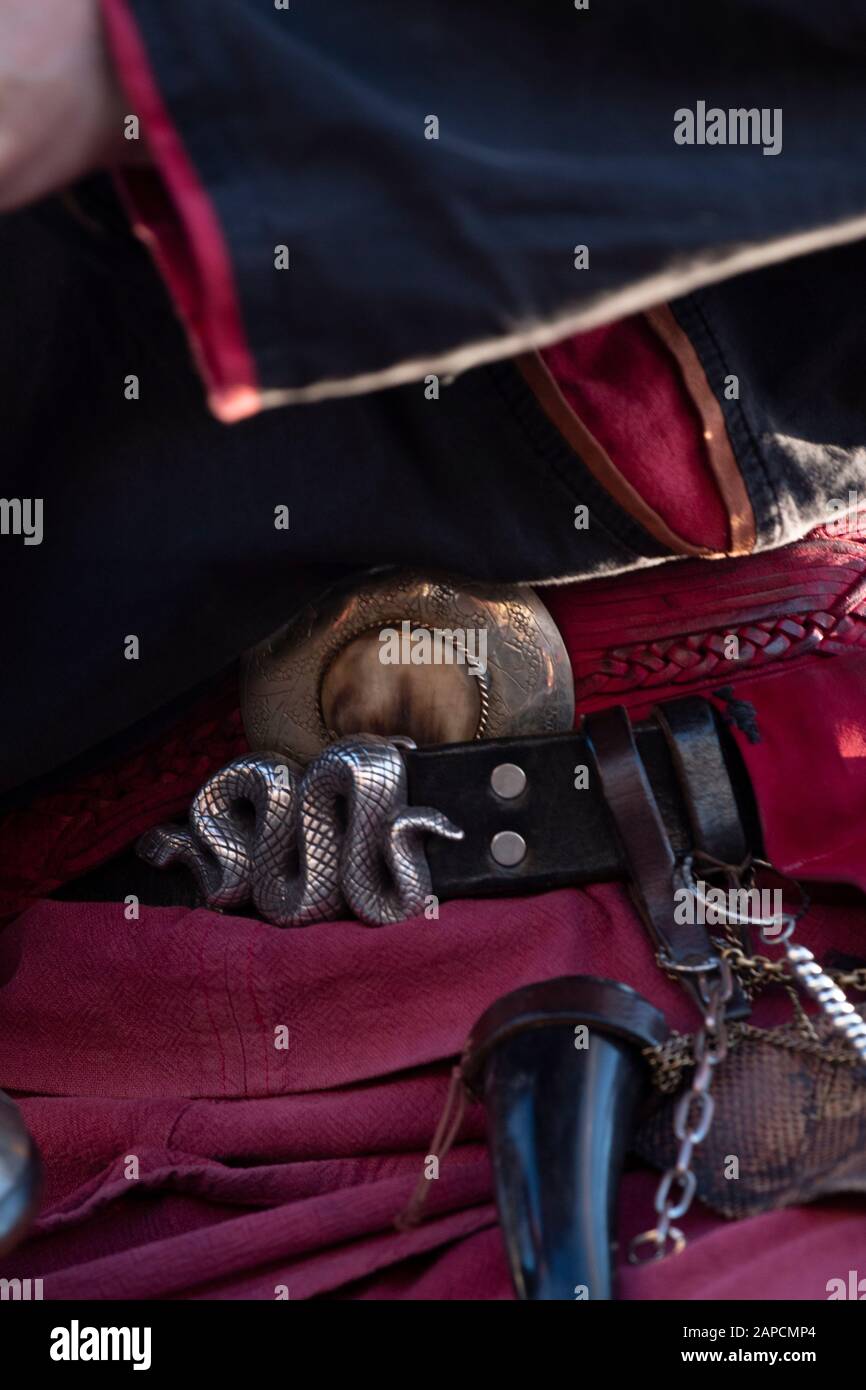 Medieval costume characters in Medieval fair event Stock Photo - Alamy