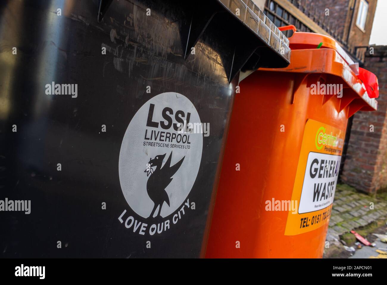 Merseyside city council bins hires stock photography and images Alamy