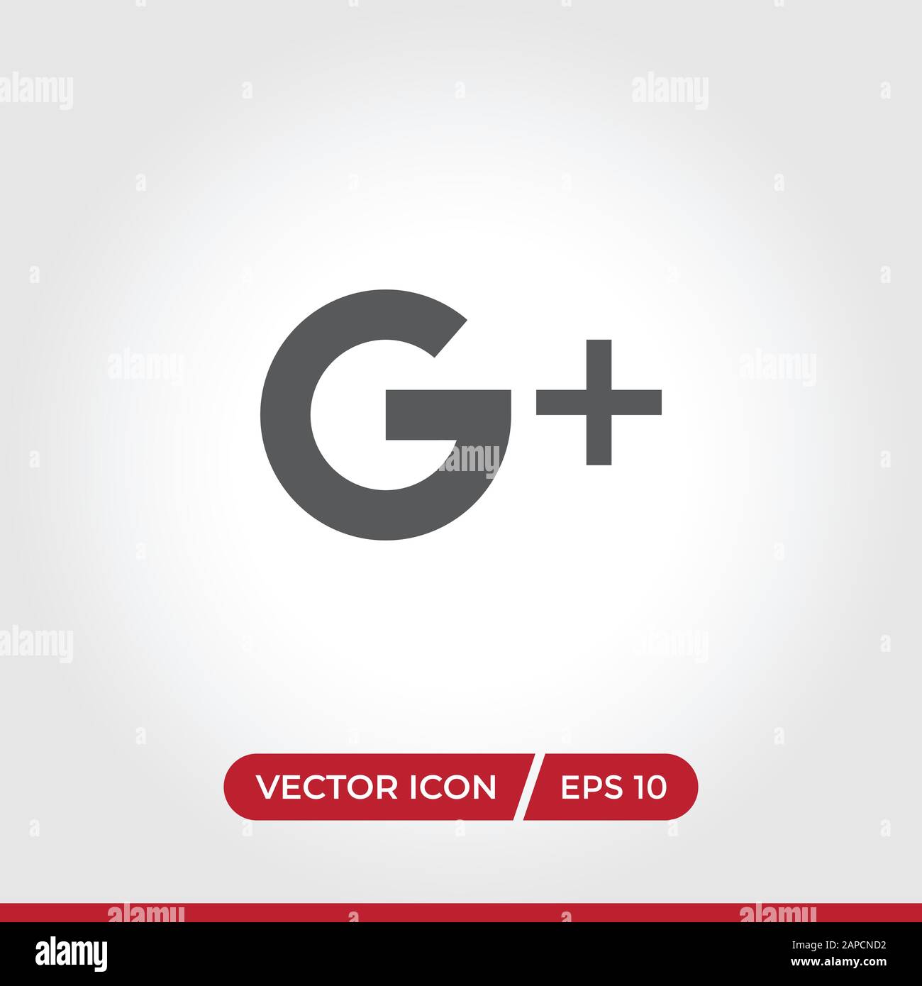 Google plus icon vector. Simple Google plus sign in modern design style for web site and mobile app. EPS10 Stock Vector