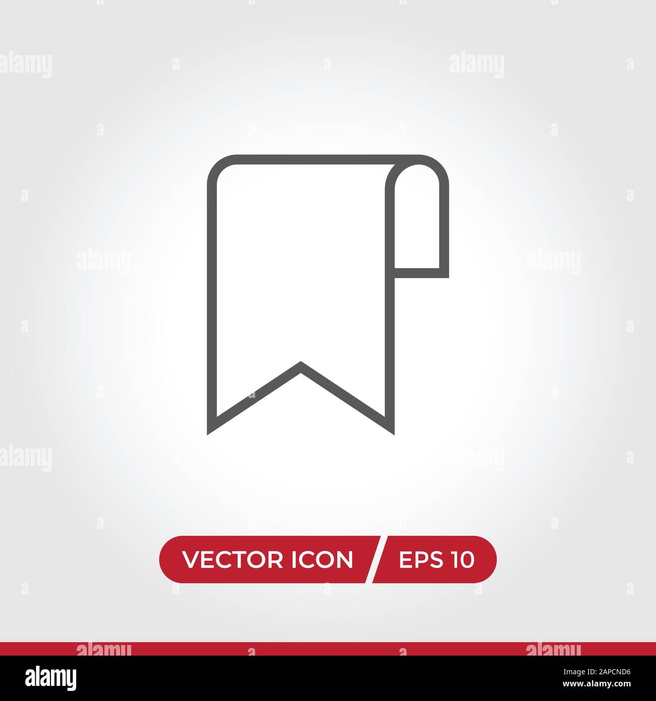 Bookmark icon vector. Simple bookmark sign in modern design style for ...