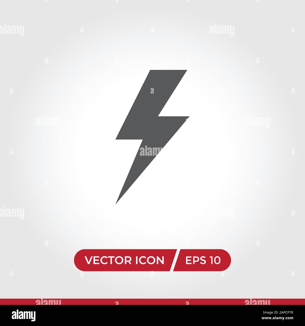 Lightning icon vector. Simple lightning sign in modern design style for