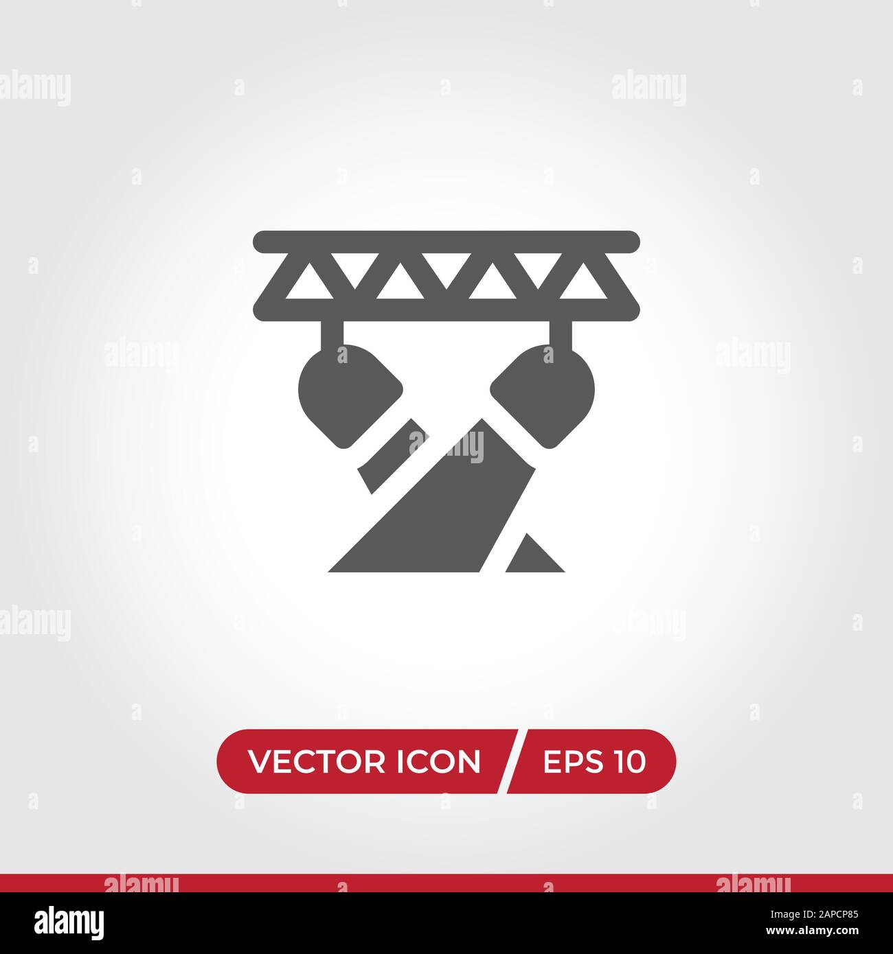 Spotlight icon vector. Simple spotlight sign in modern design style for web site and mobile app. EPS10 Stock Vector