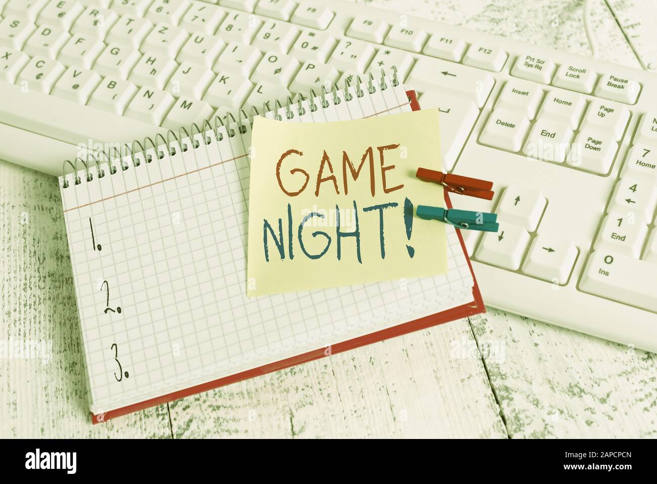 Writing Note Showing Game Night. Business Concept For Usually Its