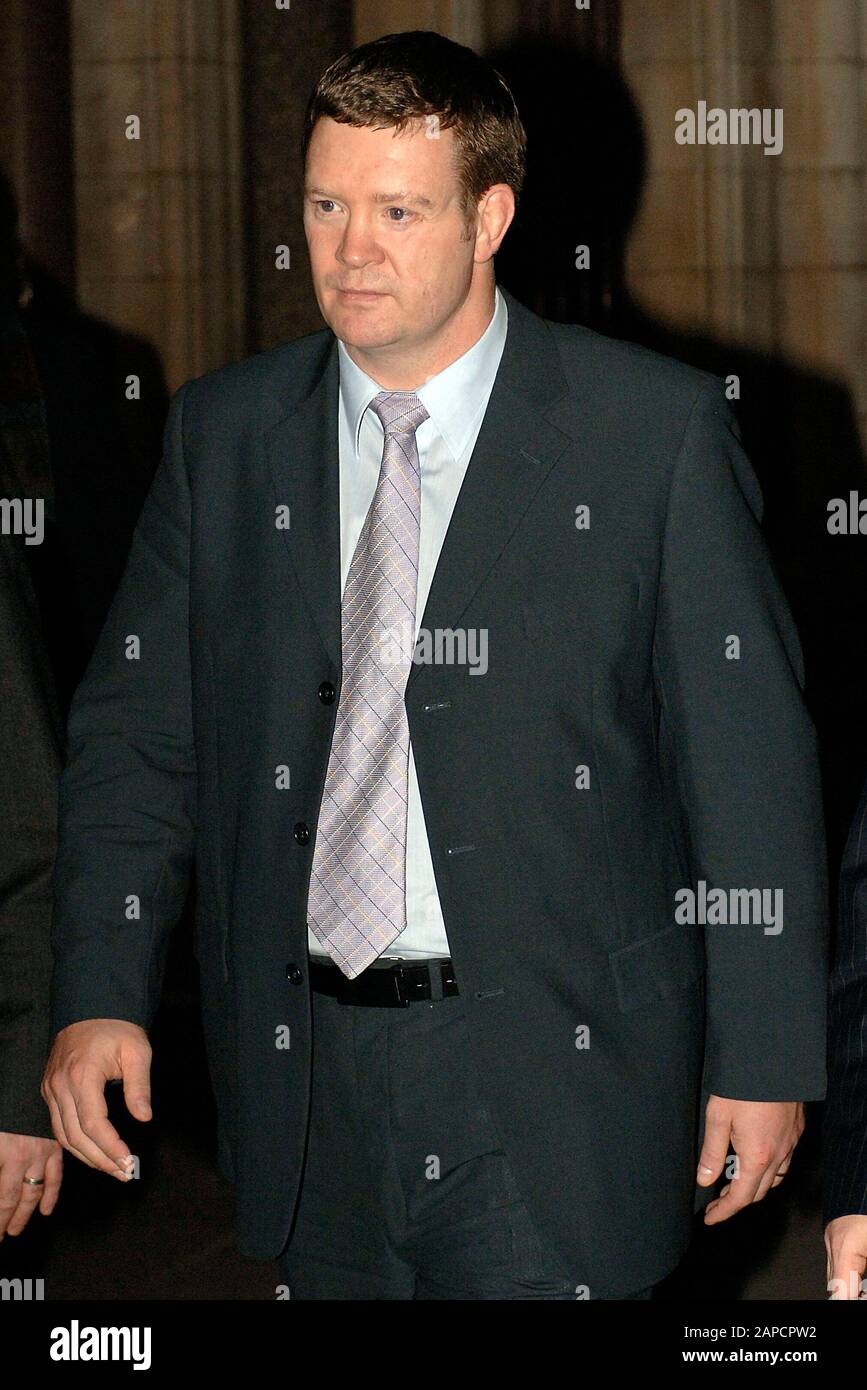 Former personal bodyguard Trevor Rees-Jones arriving to give evidence