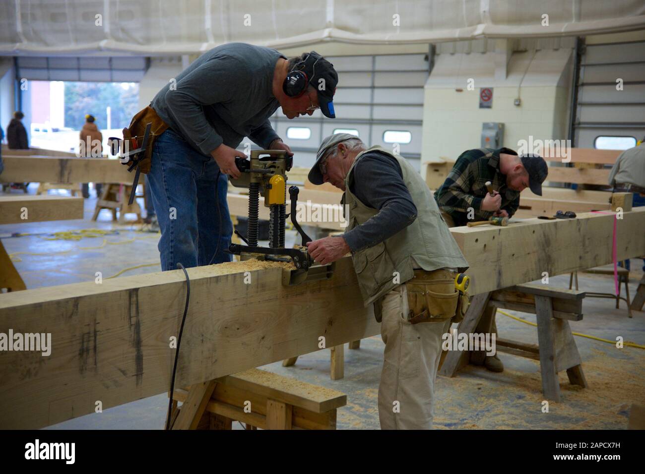 Community Timber Frame Build. Lexington, Virginia Stock Photo Alamy