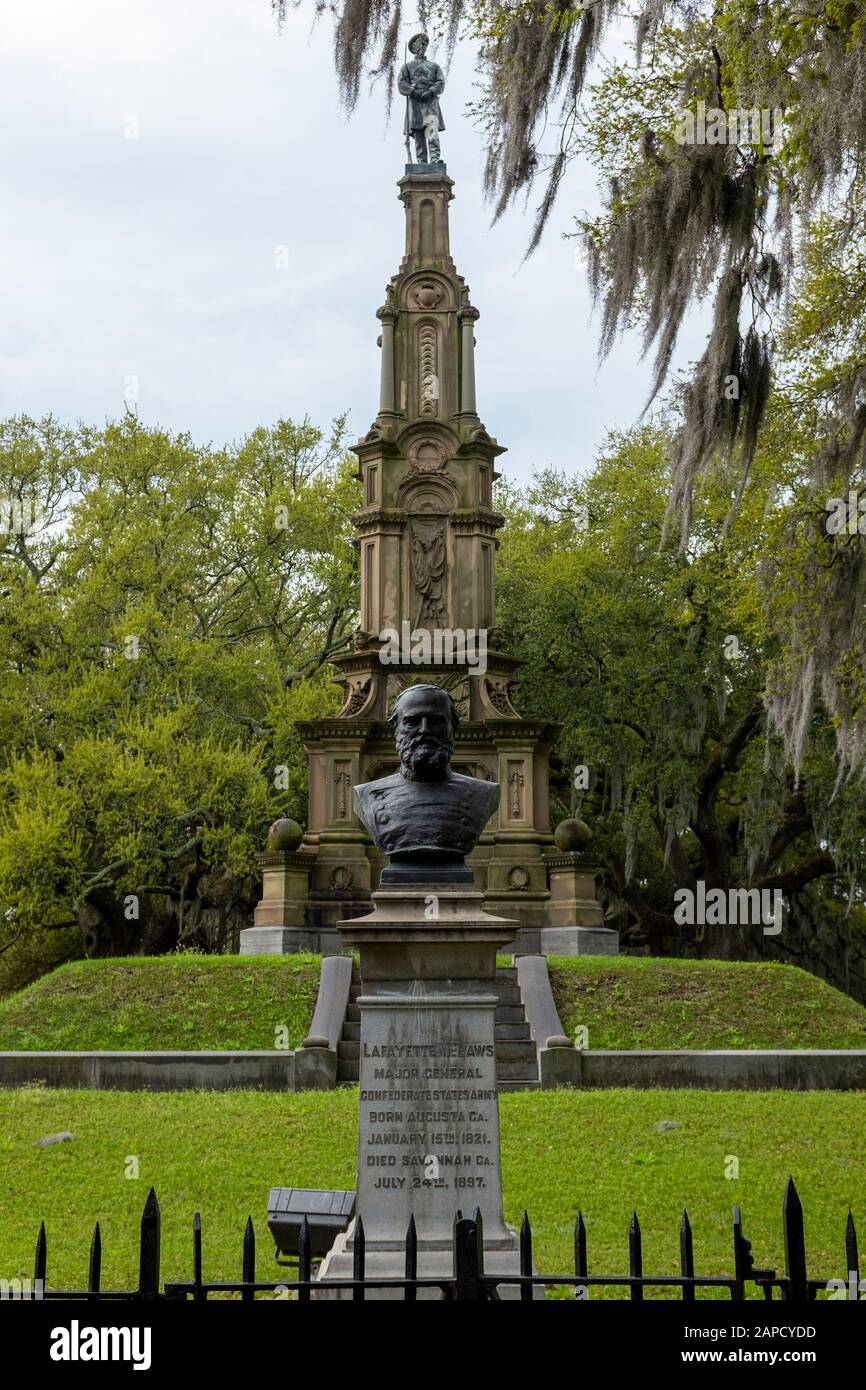 Confederate monument. Savannah, Stock Photo Alamy