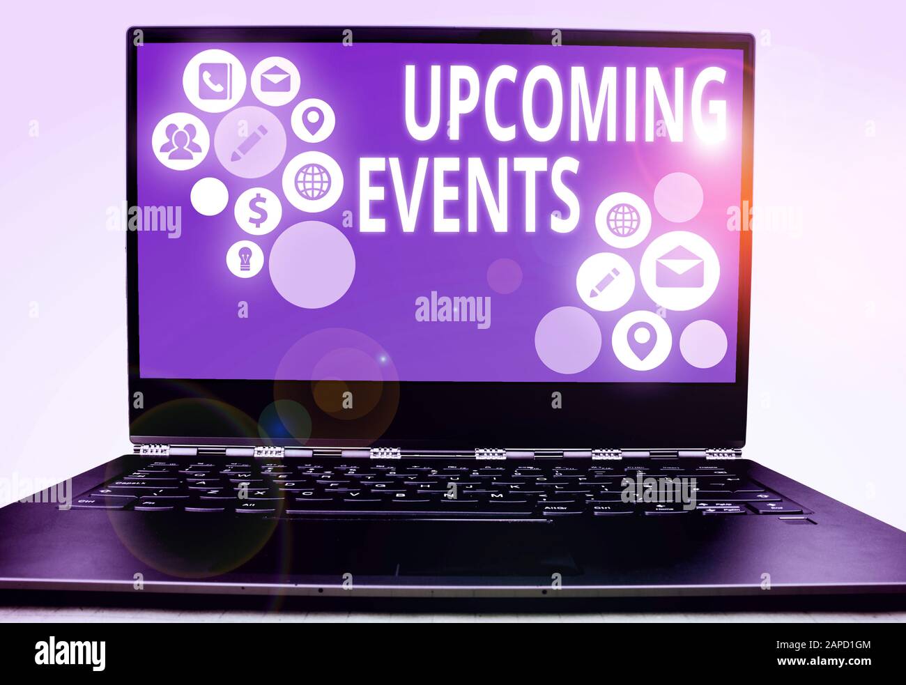 Word writing text Upcoming Events. Business photo showcasing the ...