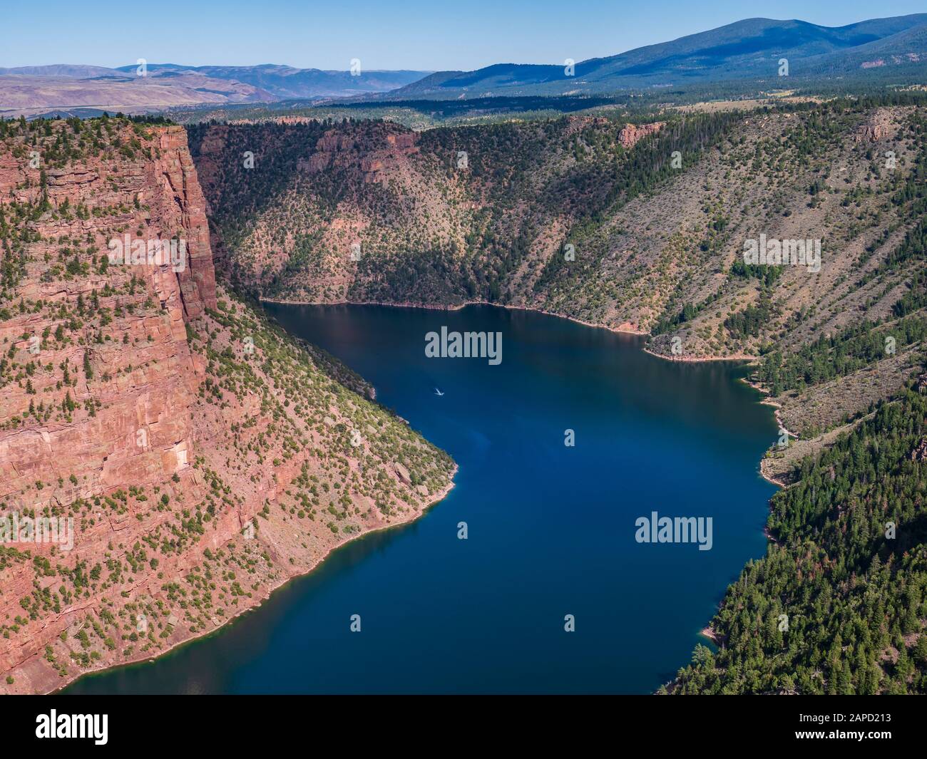 Looking down on Flaming Gorge Reservoir in Red Canyon, Flaming Gorge 