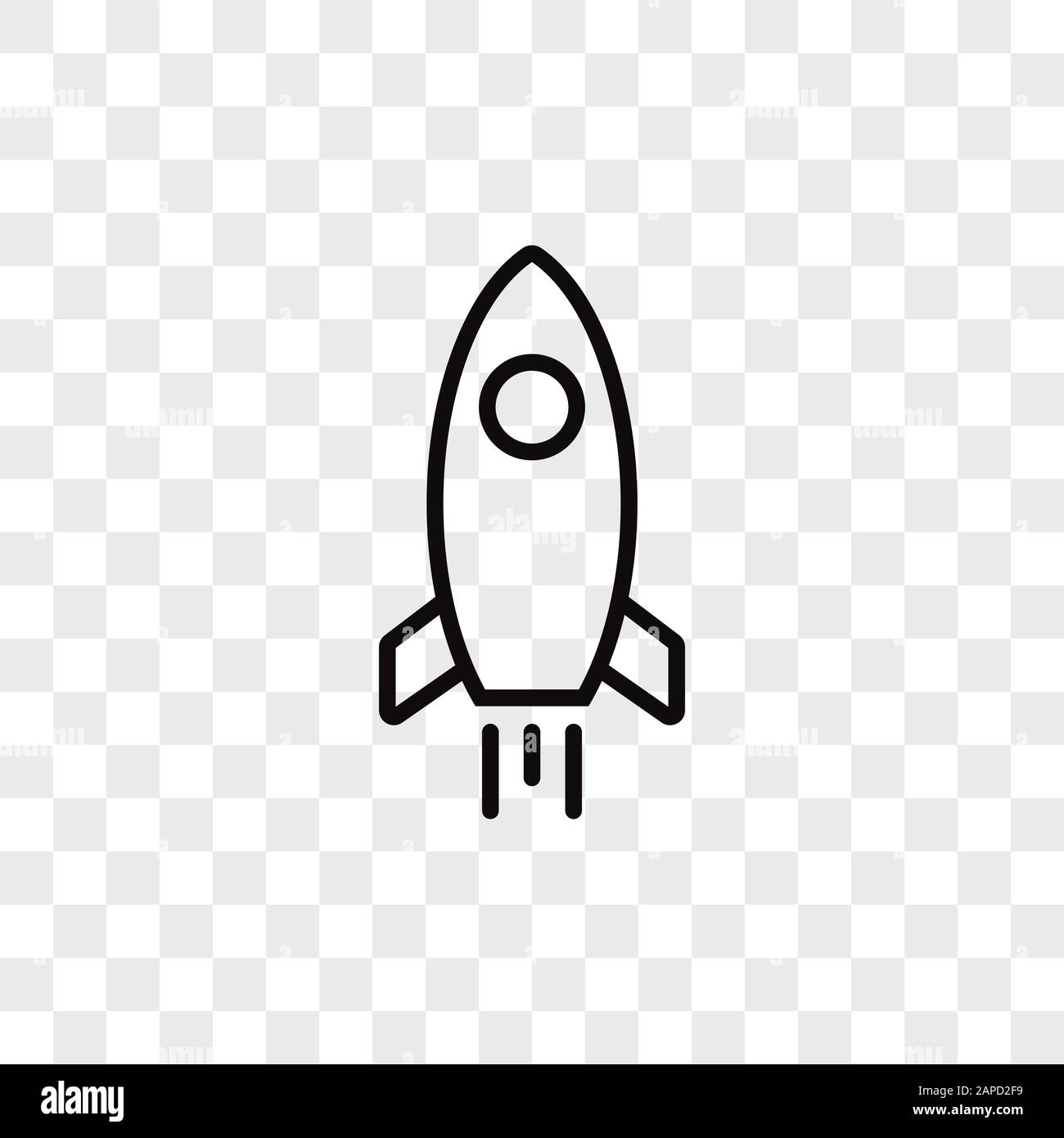 Rocket vector icon in modern design style for web site and mobile app Stock Vector