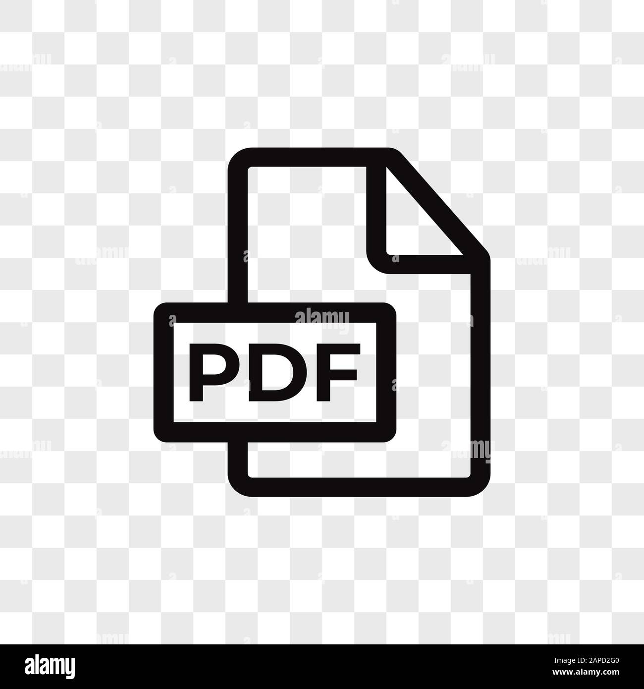 PDF vector icon in modern design style for web site and mobile app Stock Vector