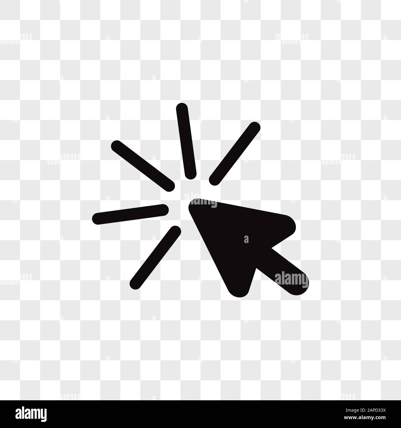 Click vector icon in modern design style for web site and mobile app ...
