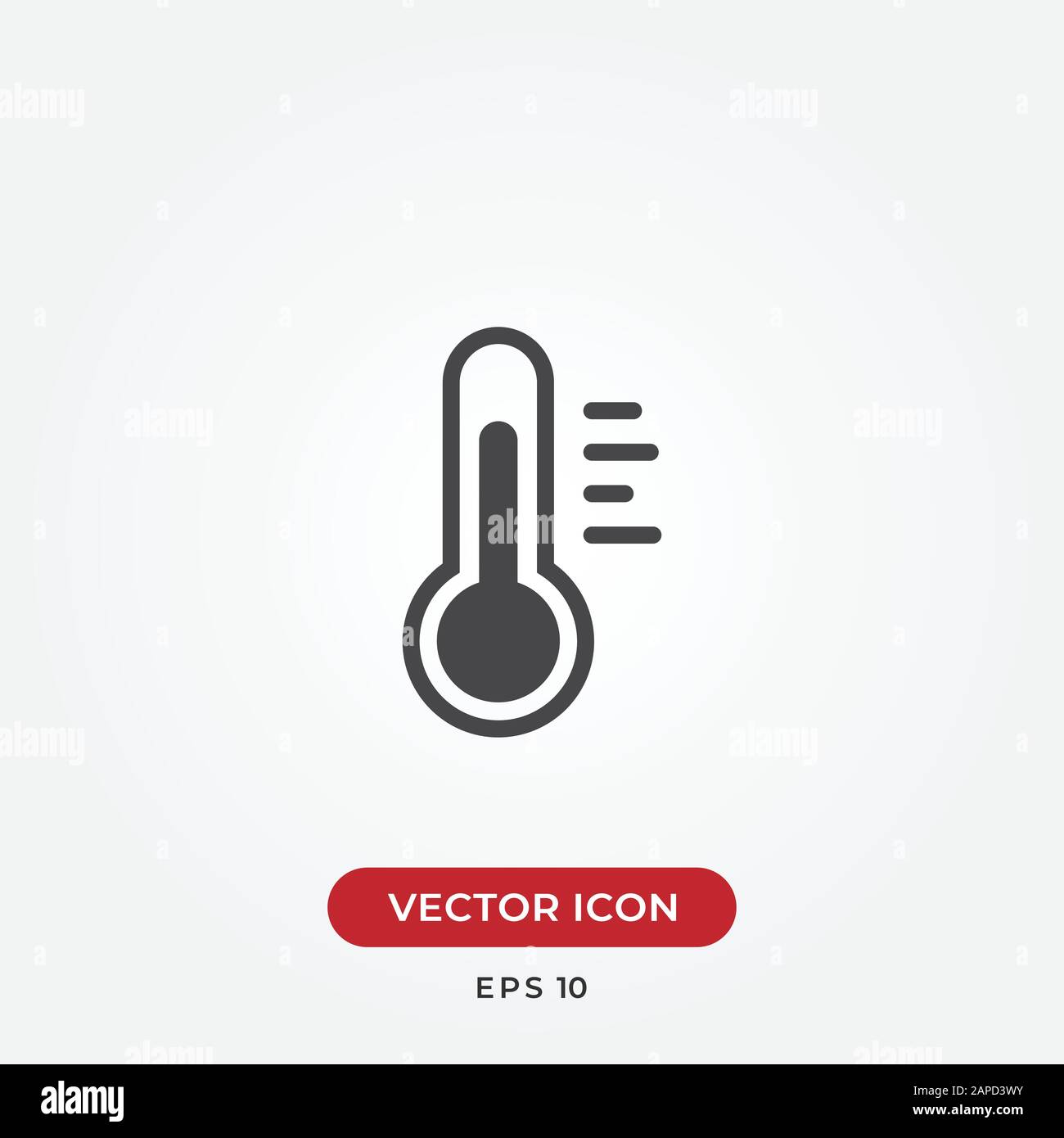 Temperature vector icon in modern design style for web site and mobile app Stock Vector