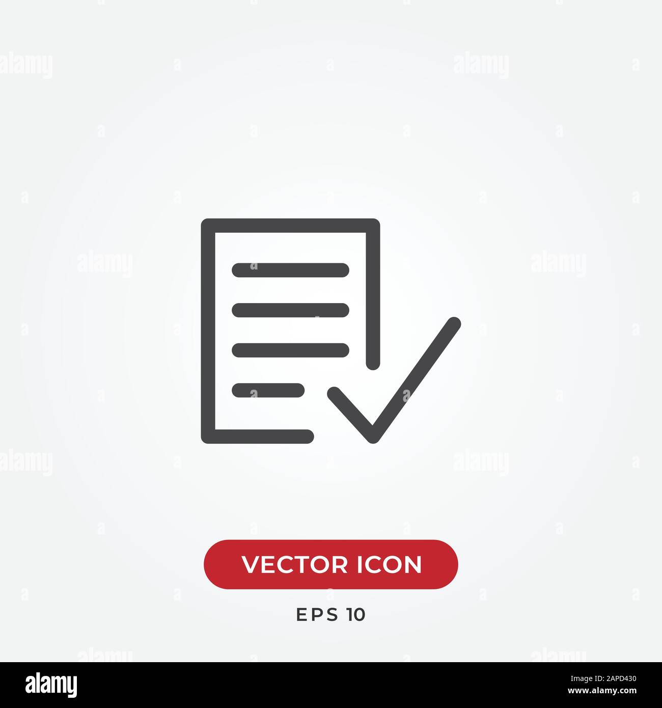 Check list vector icon in modern design style for web site and mobile app Stock Vector