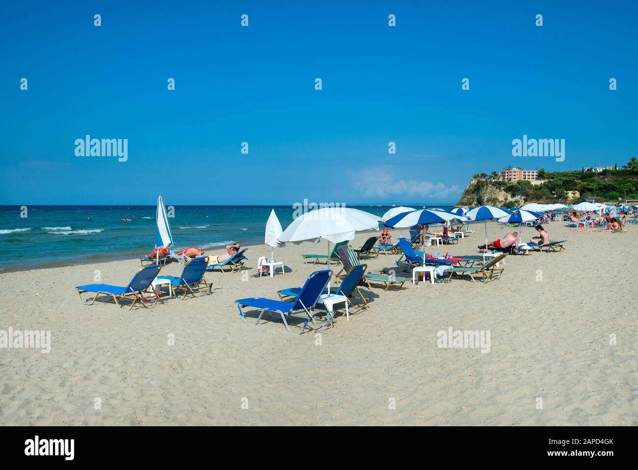 Beach at Tsilivi, Zakynthos, Greece Stock Photo