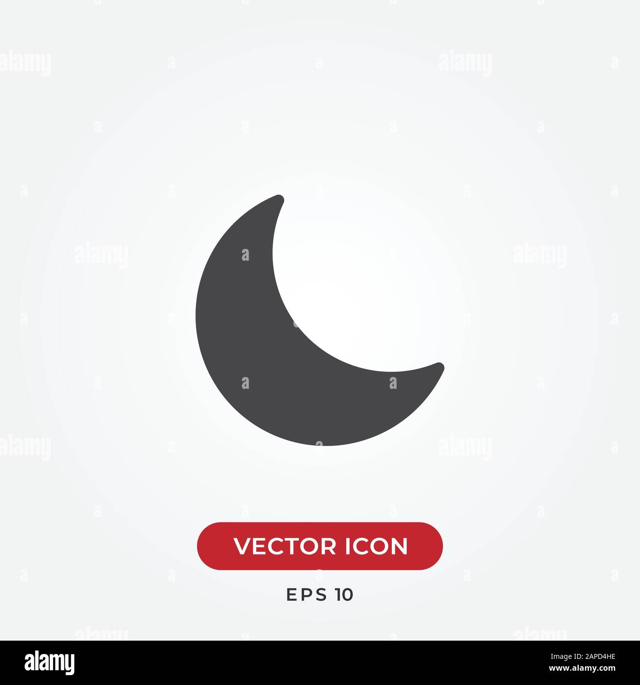 Moon vector icon in modern design style for web site and mobile app Stock Vector
