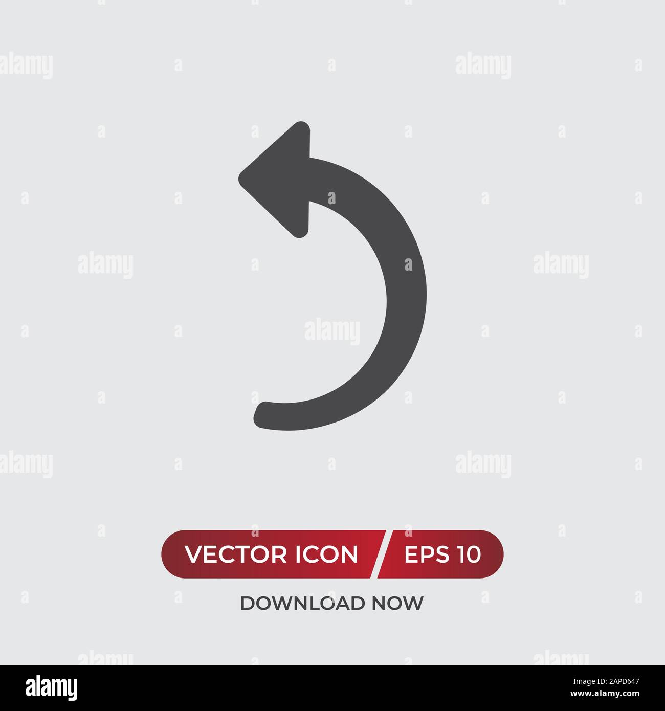 Back arrow vector icon in modern design style for web site and mobile app Stock Vector