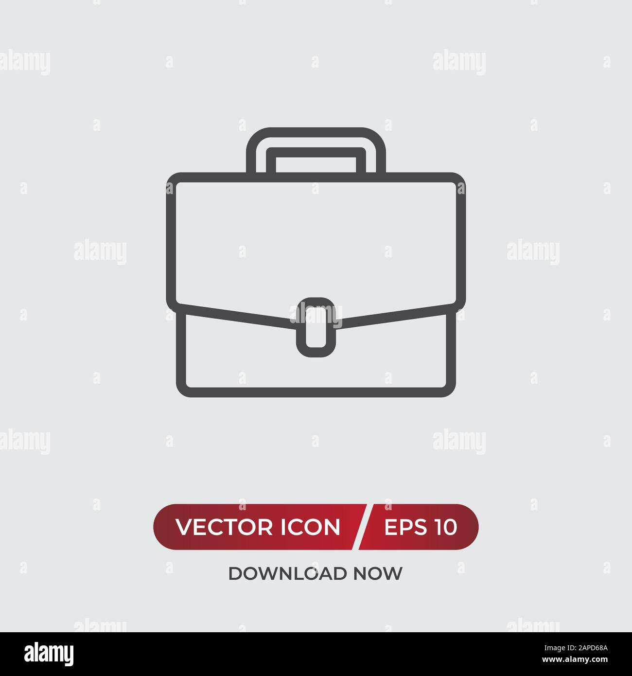 Briefcase vector icon in modern design style for web site and mobile app Stock Vector
