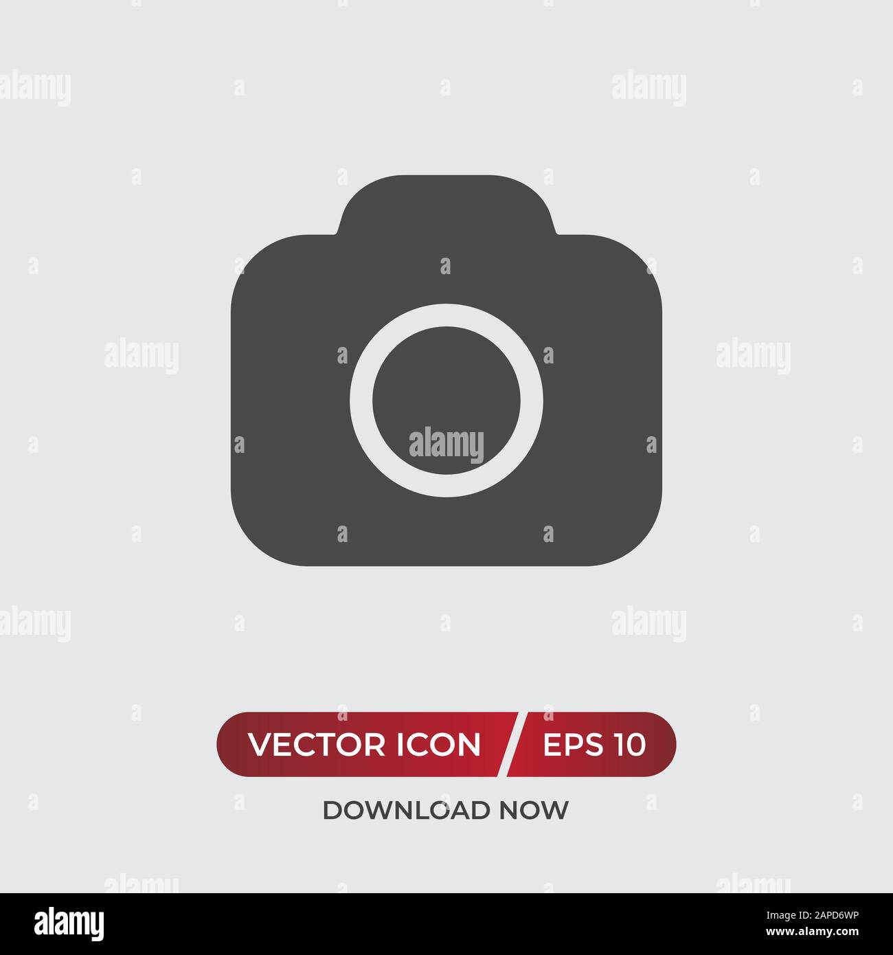 Photo camera vector icon in modern design style for web site and mobile ...