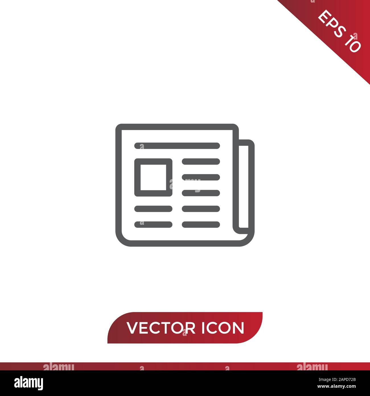 Newspaper vector icon Stock Vector