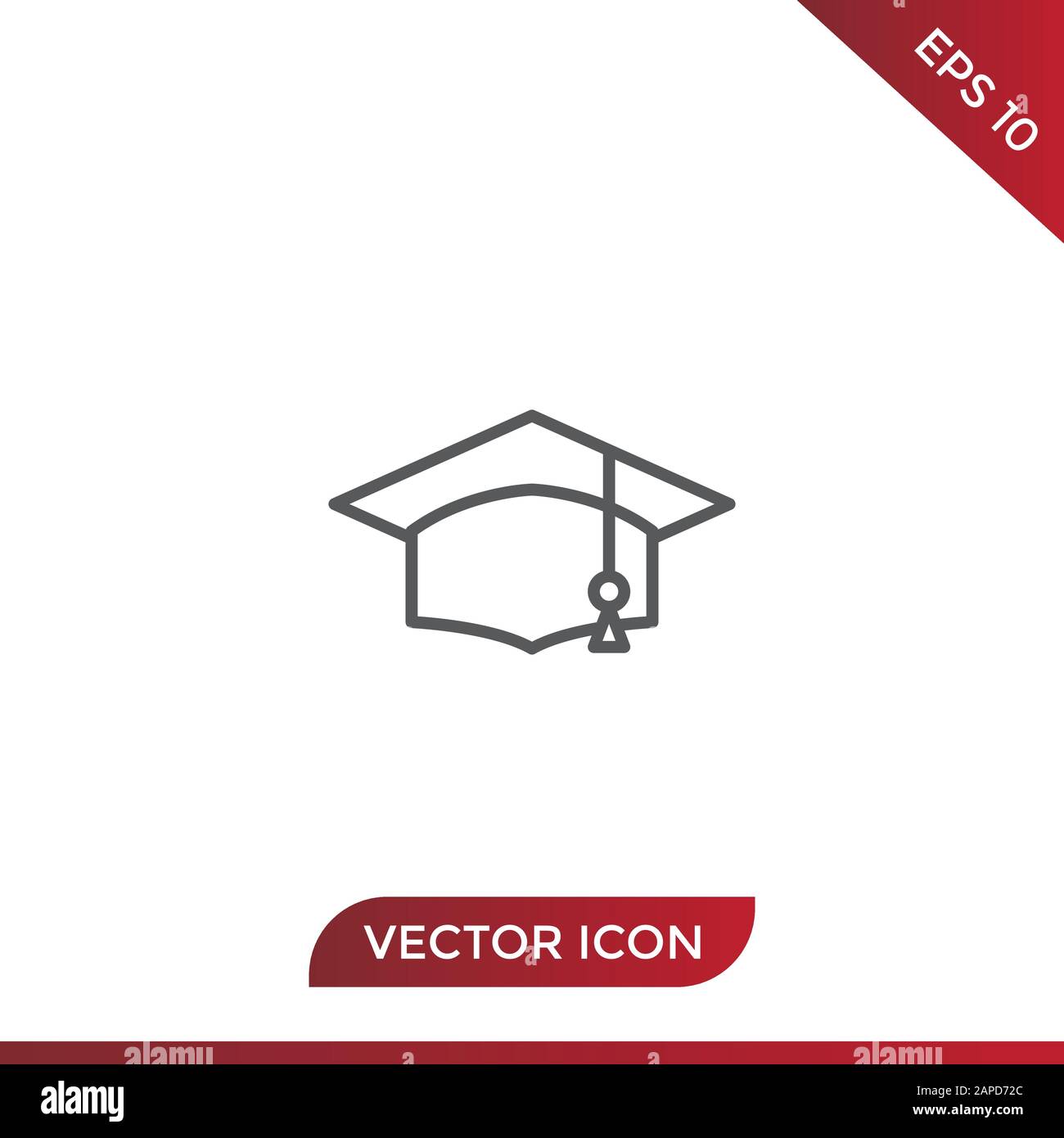 Graduation cap icon Stock Vector Images - Alamy
