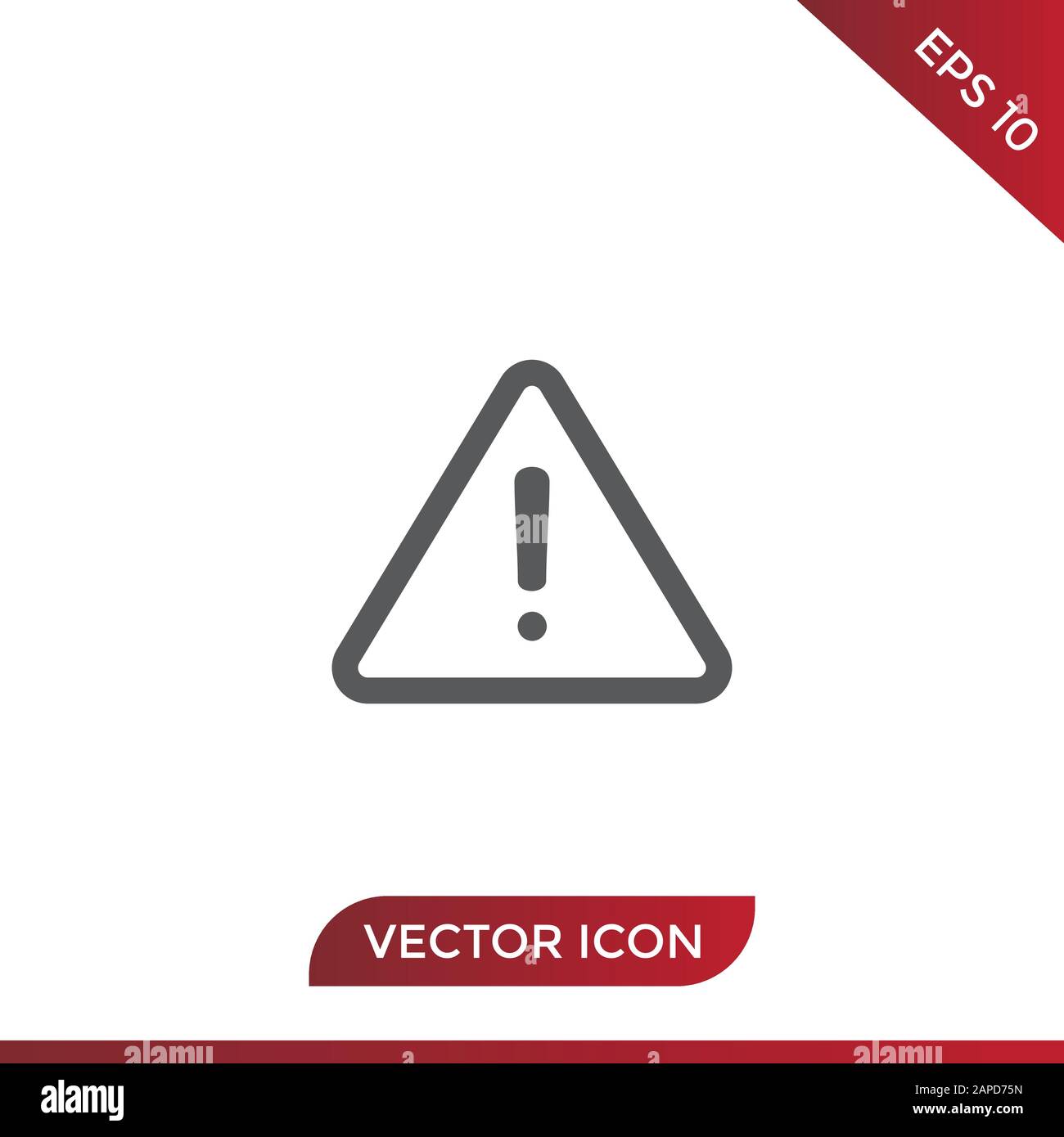 Warning vector icon Stock Vector