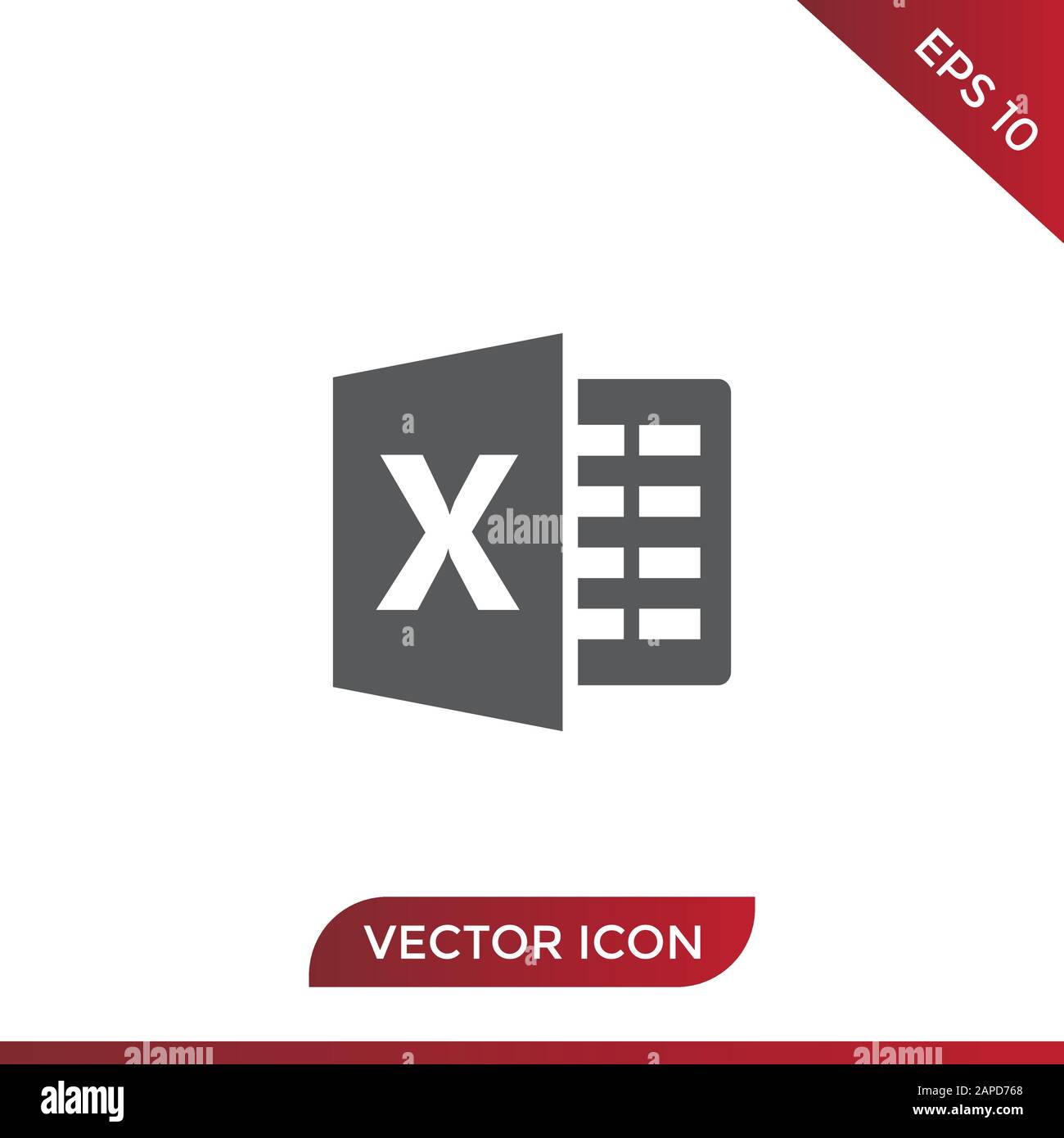 Excel icon vector