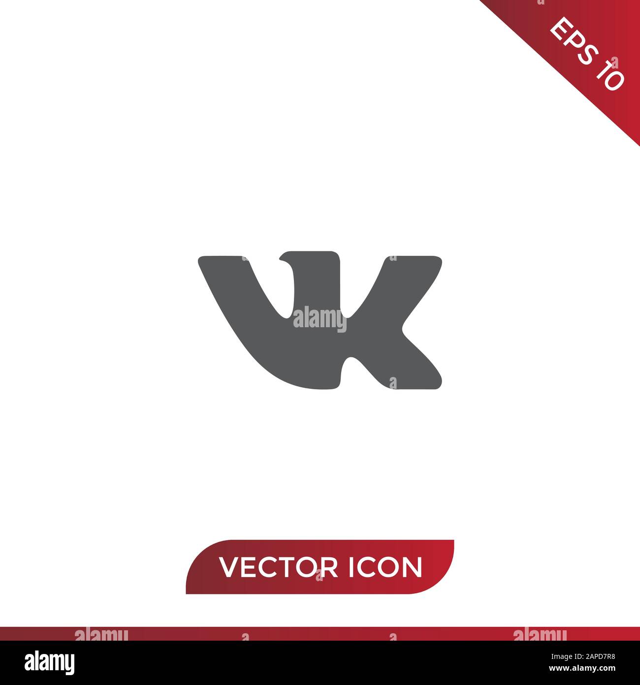 VK vector icon Stock Vector