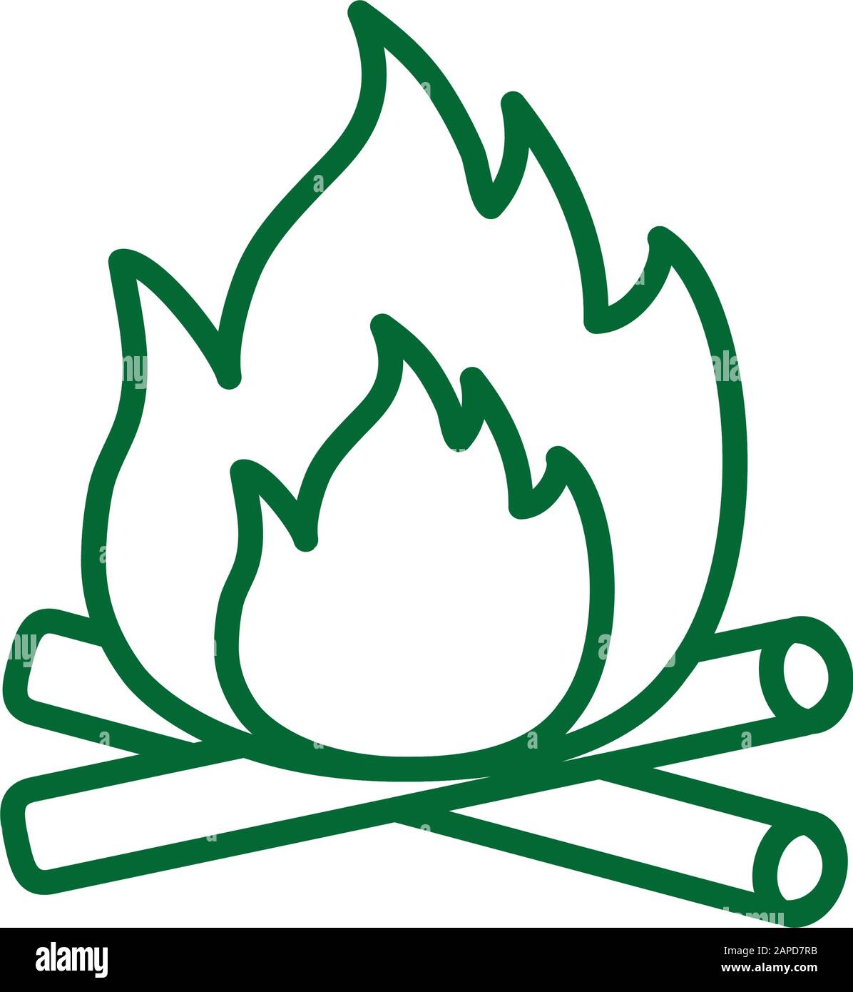 Isolated campfire icon vector design Stock Vector Image & Art - Alamy