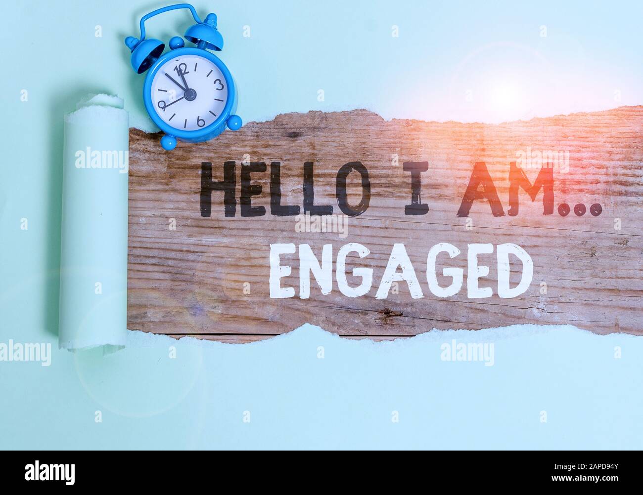 Conceptual hand writing showing Hello I Am... Engaged. Concept meaning ...
