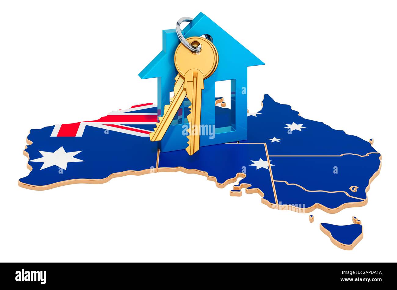 Real estate in Australia concept. Property for sale, rent or mortgage