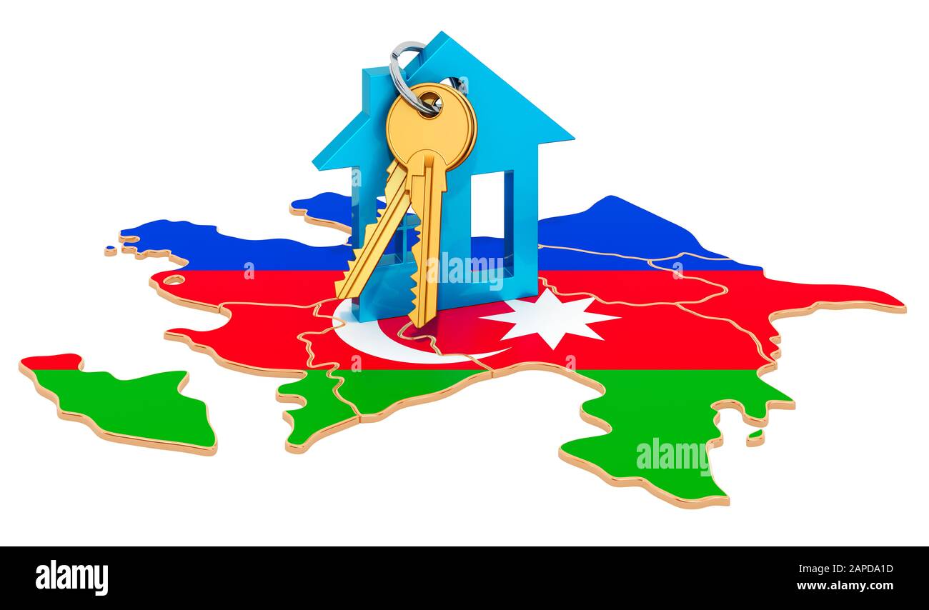 Real estate in Azerbaijan concept. Property for sale, rent or mortgage