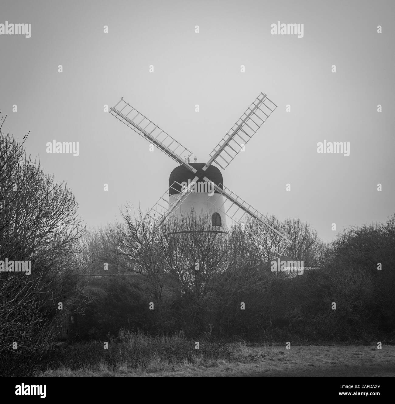 Waterhall Mill, also known as Westdene Windmill in Patcham, Brighton & Hove, East Sussex, UK Stock Photo