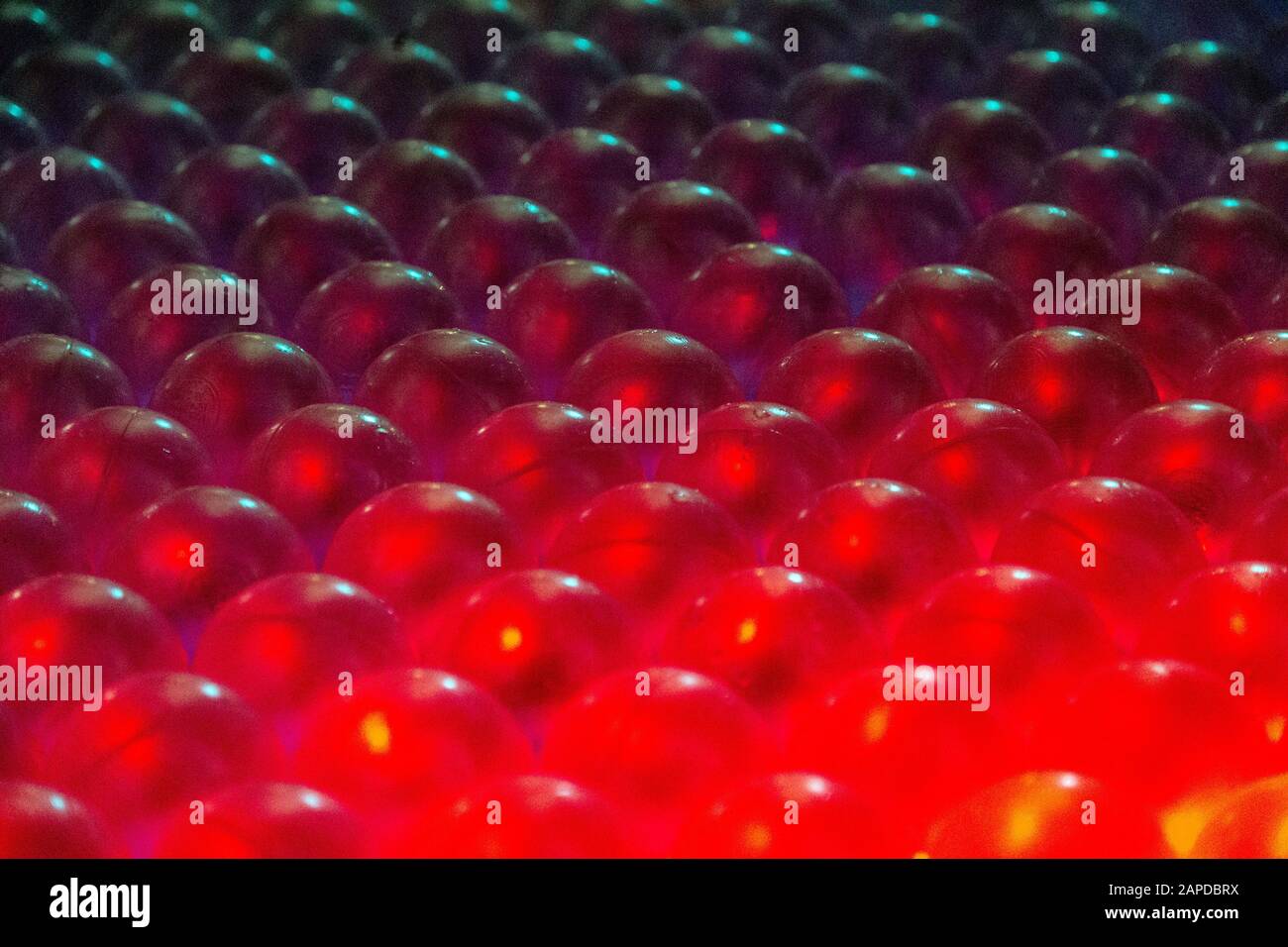 Closeup of 'Pools of Light' installation in Jubilee Park, Canary Wharf