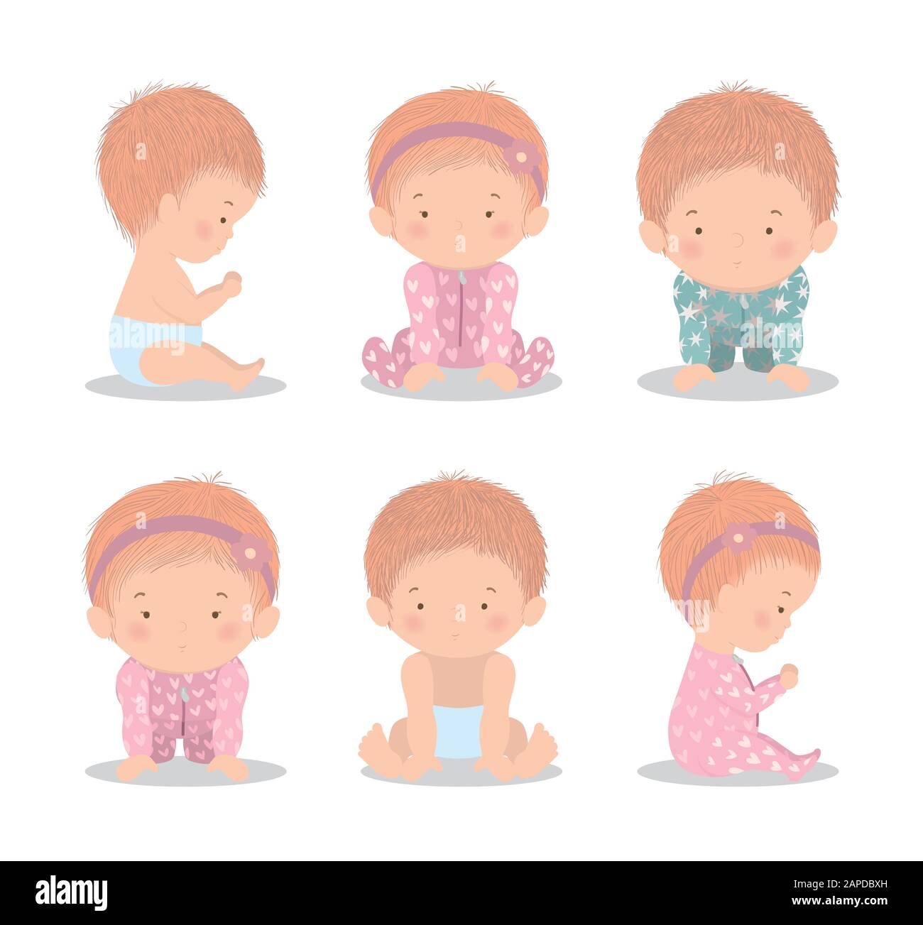 Set of cute babies vector design Stock Vector Image & Art - Alamy