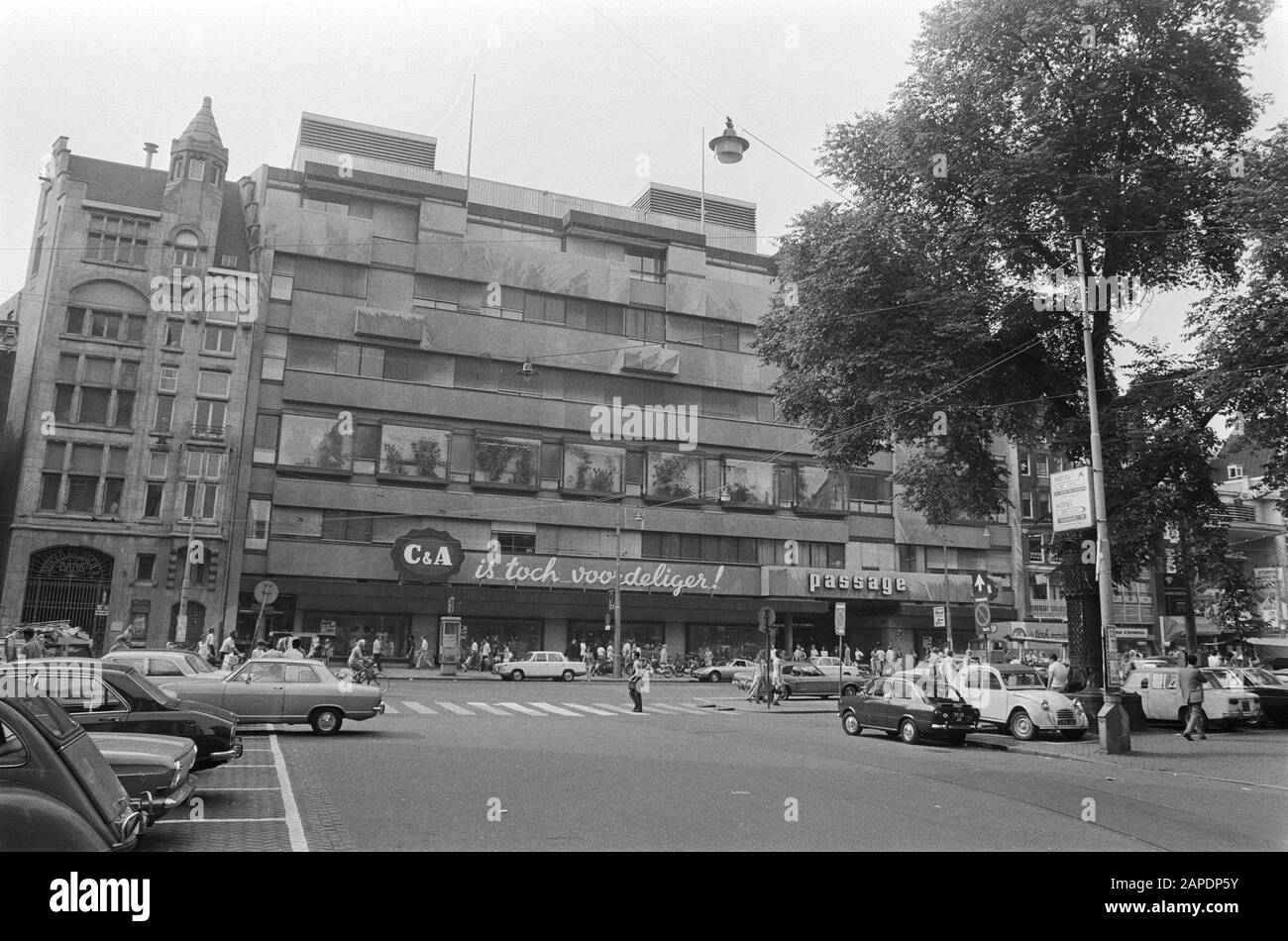 Amsterdam, exterior C&A building, Damrak Date: 9 July 1971 Location:  Amsterdam, Noord-Holland Keywords: exterior, buildings Institution name: C&A  Stock Photo - Alamy