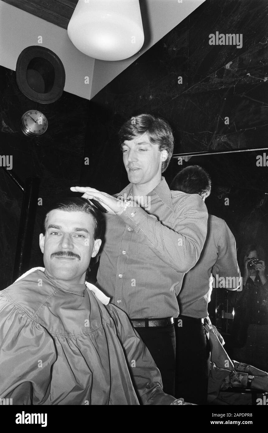 Amsterdam Hairdresser Christiaan Cuts Hair From Jeroen Krabbe In