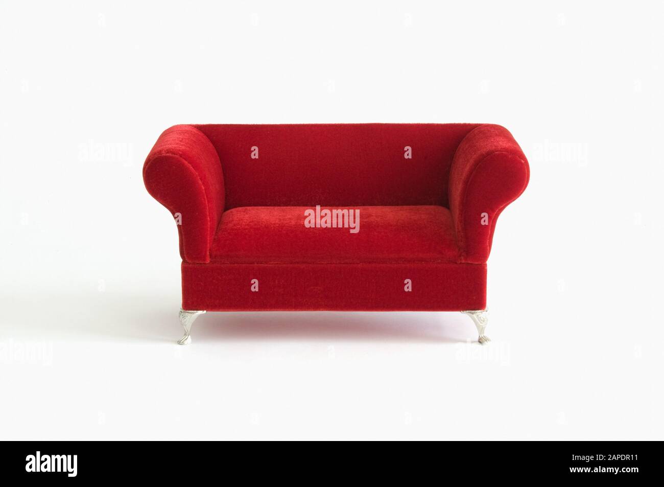 Rotes Sofa - Red Couch Stock Photo