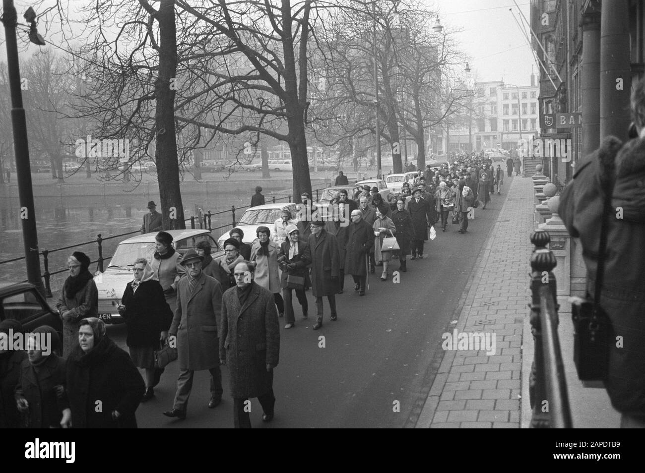 Anti-abortus march in The Hague, protesters Date: January 22, 1972 Location: The Hague, Zuid-Holland Keywords: protestmarsen Stock Photo